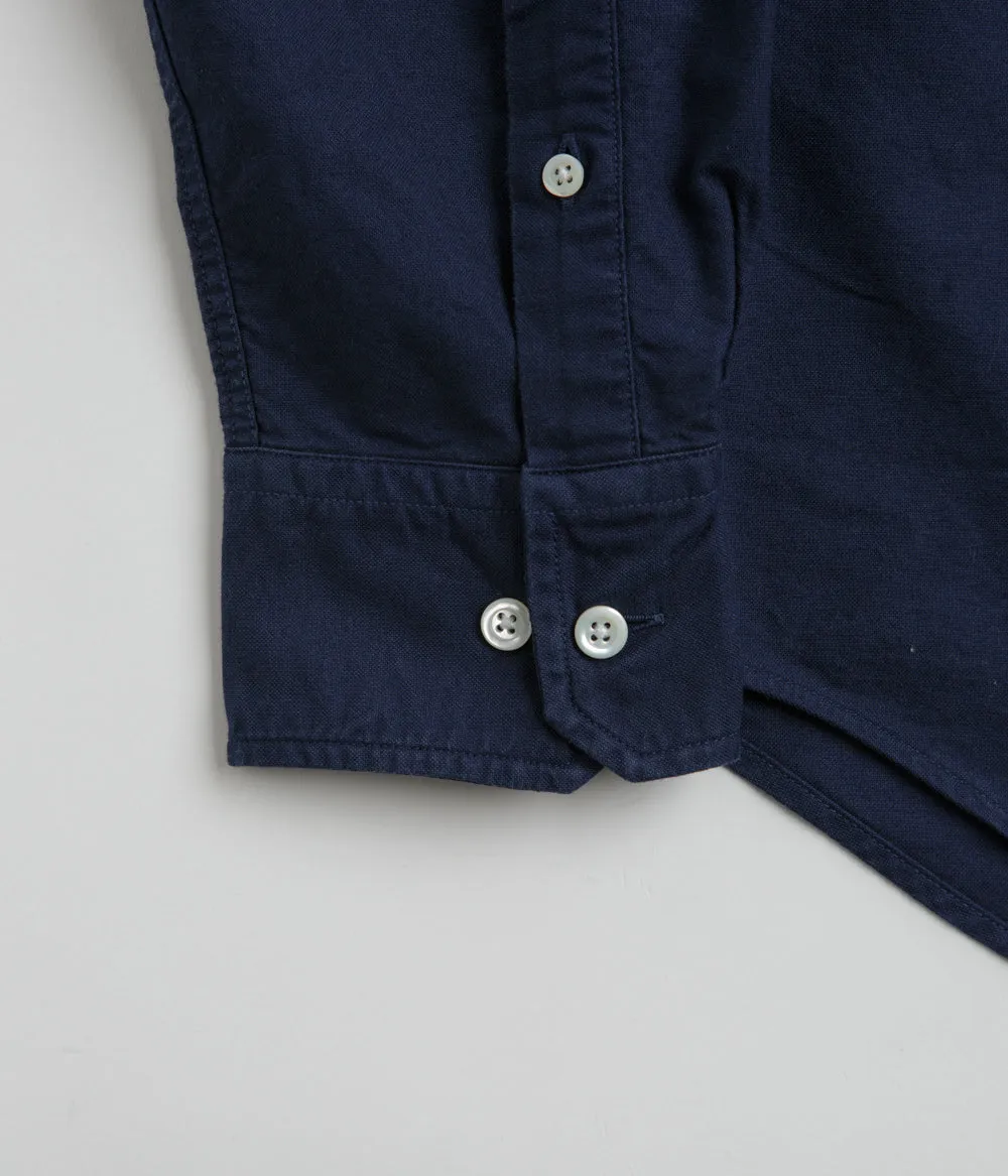 Norse Projects Algot Relaxed Overdyed Oxford Shirt - Workwear Blue UV Protection All-Ages Fit