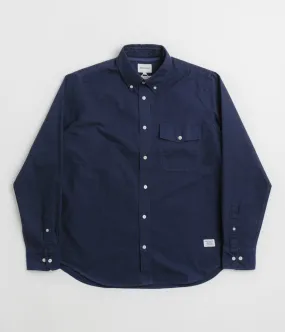 Holiday Gift Versatile Piece Norse Projects Algot Relaxed Overdyed Oxford Shirt - Workwear Blue