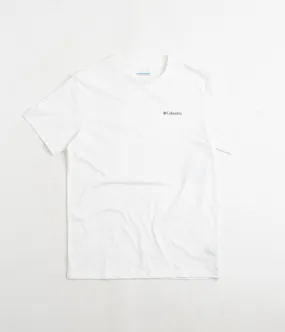 Columbia CSC Basic Logo T-Shirt - White / LC CSC Branded Graphic jogger pants silhouette