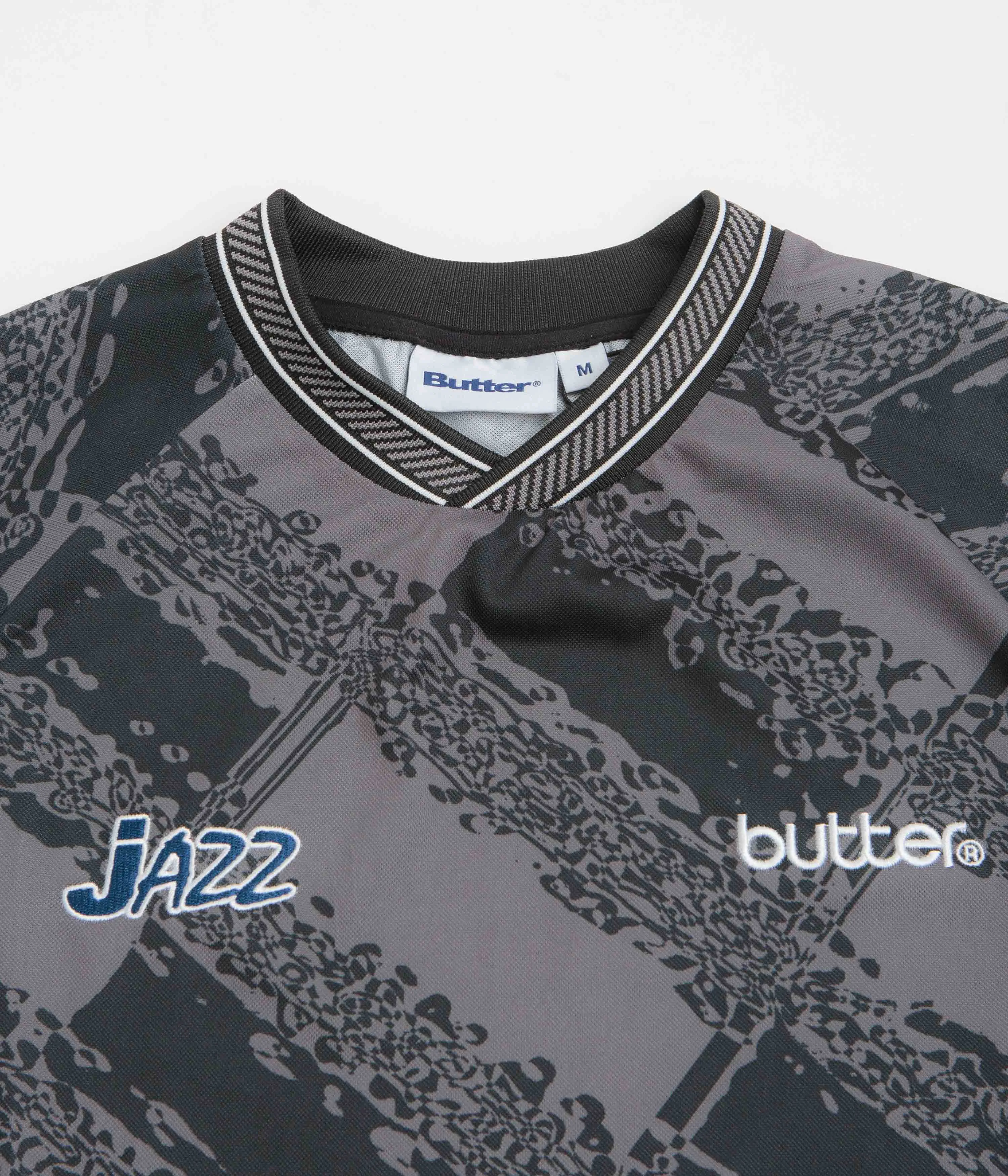 Butter Goods Jazz Jersey - Black Layered Hem Reinforcement birthday