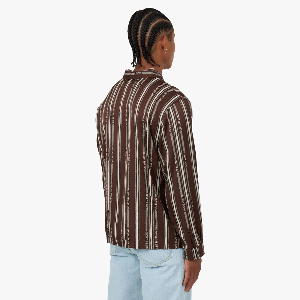 Fashion-Forward Lay flat to dry Honor The Gift Honor Stripe Long Sleeve Henley / Brown