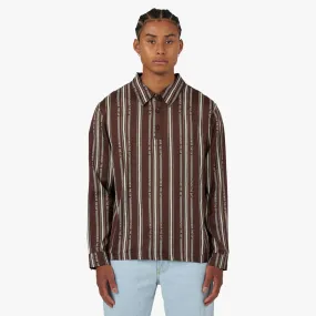 Printed motif romper silhouette Honor The Gift Honor Stripe Long Sleeve Henley / Brown