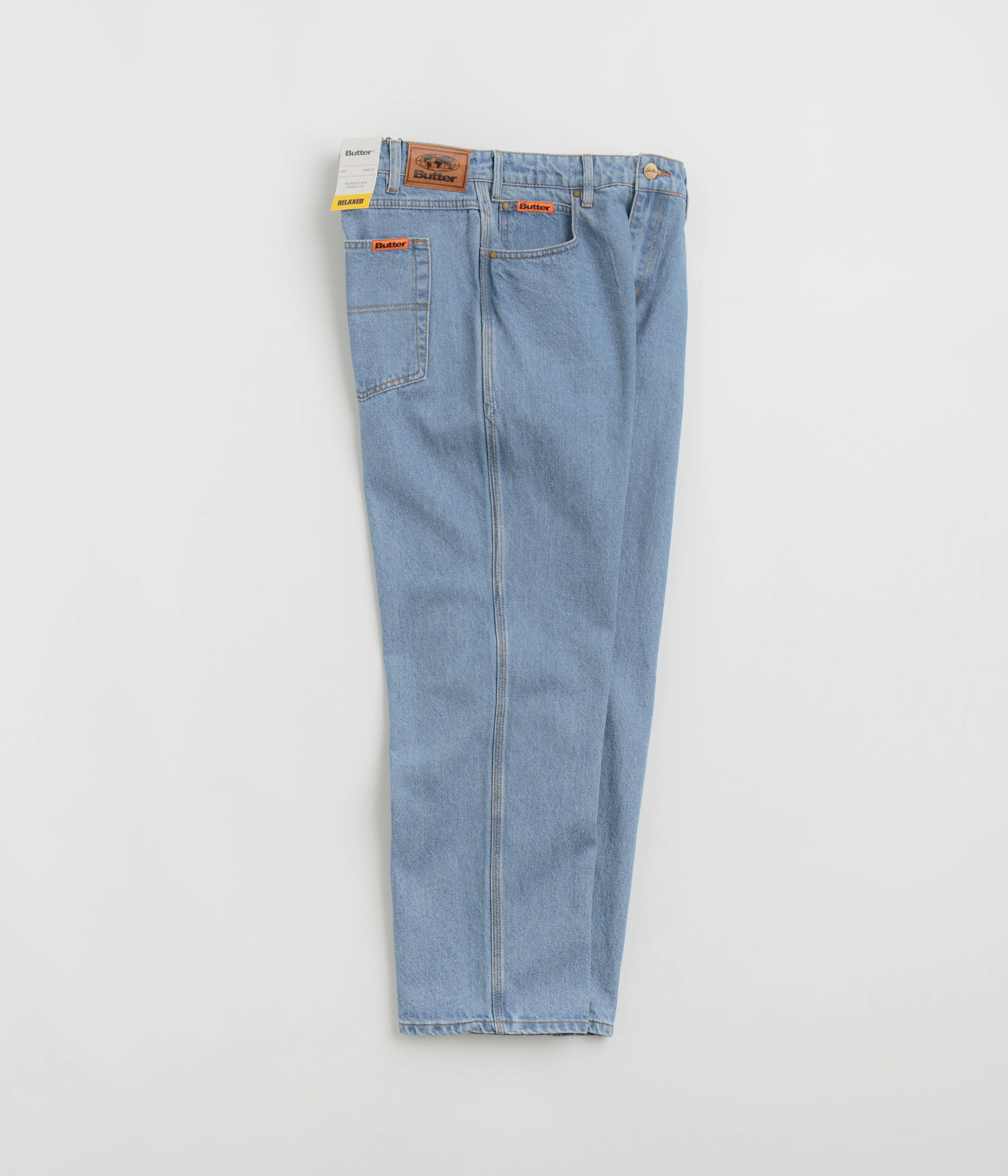 Butter Goods Relaxed Jeans - Washed Indigo / Indigo Non Iron Technology