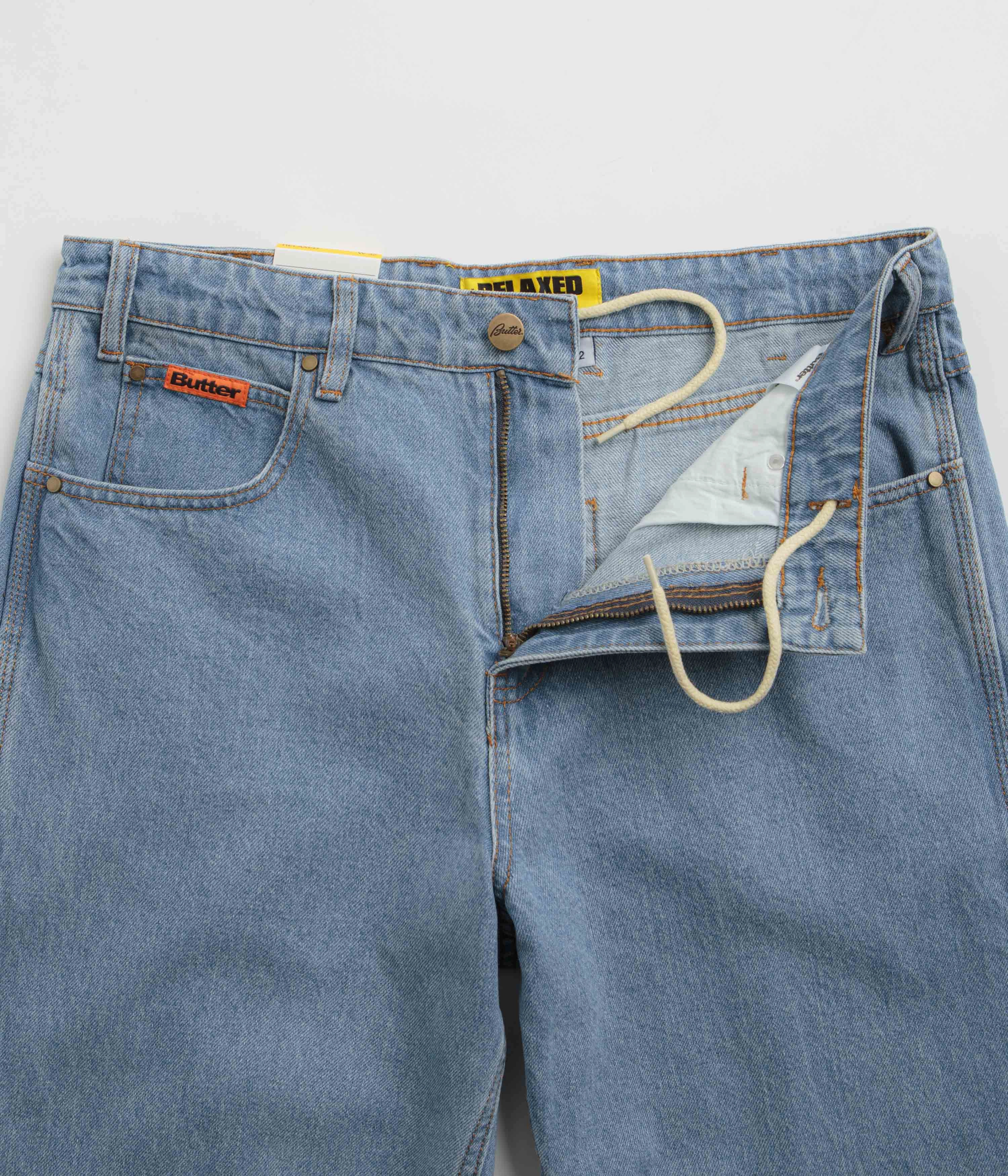 Butter Goods Relaxed Jeans - Washed Indigo / Indigo Wear Resistant Fabric