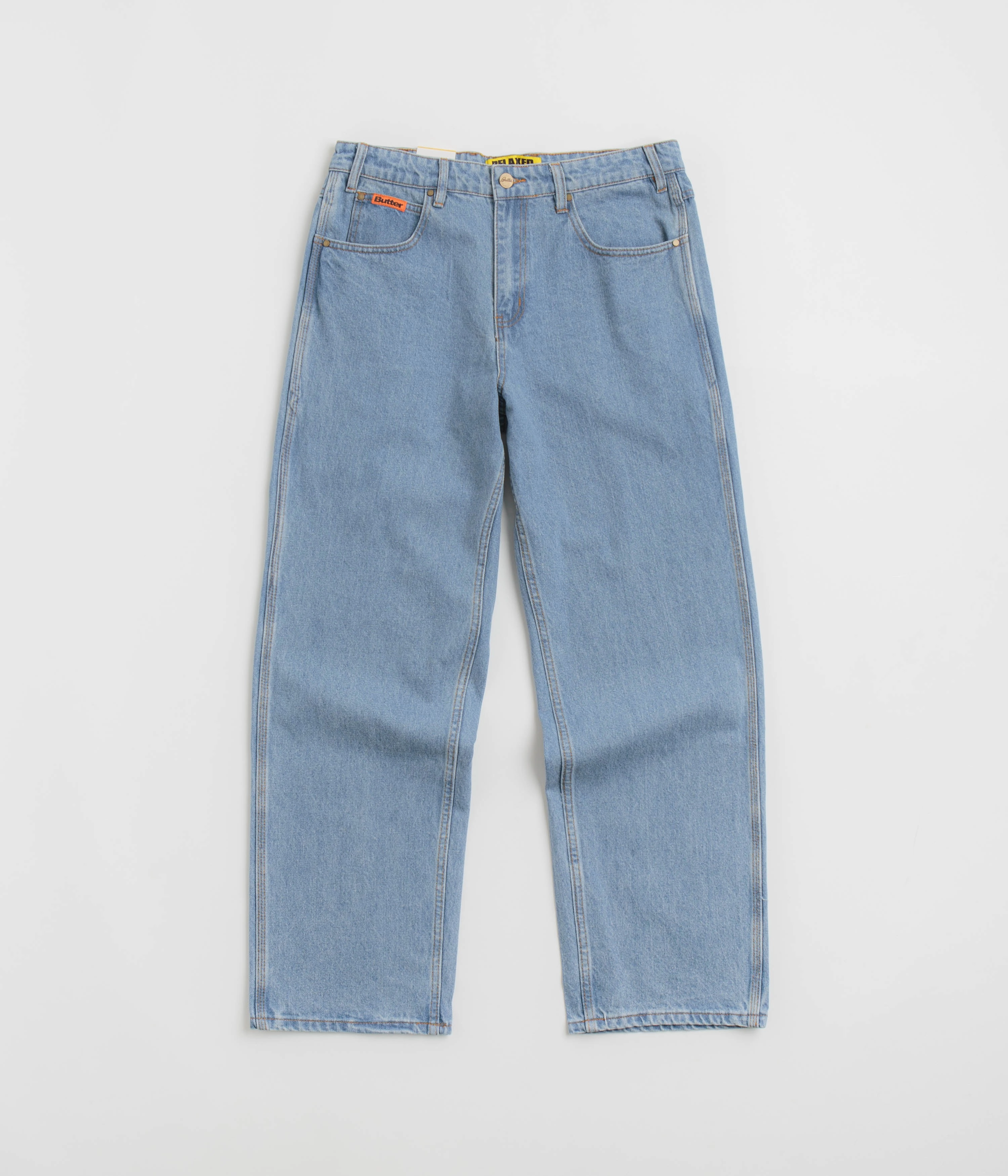 Easy Match Butter Goods Relaxed Jeans - Washed Indigo / Indigo