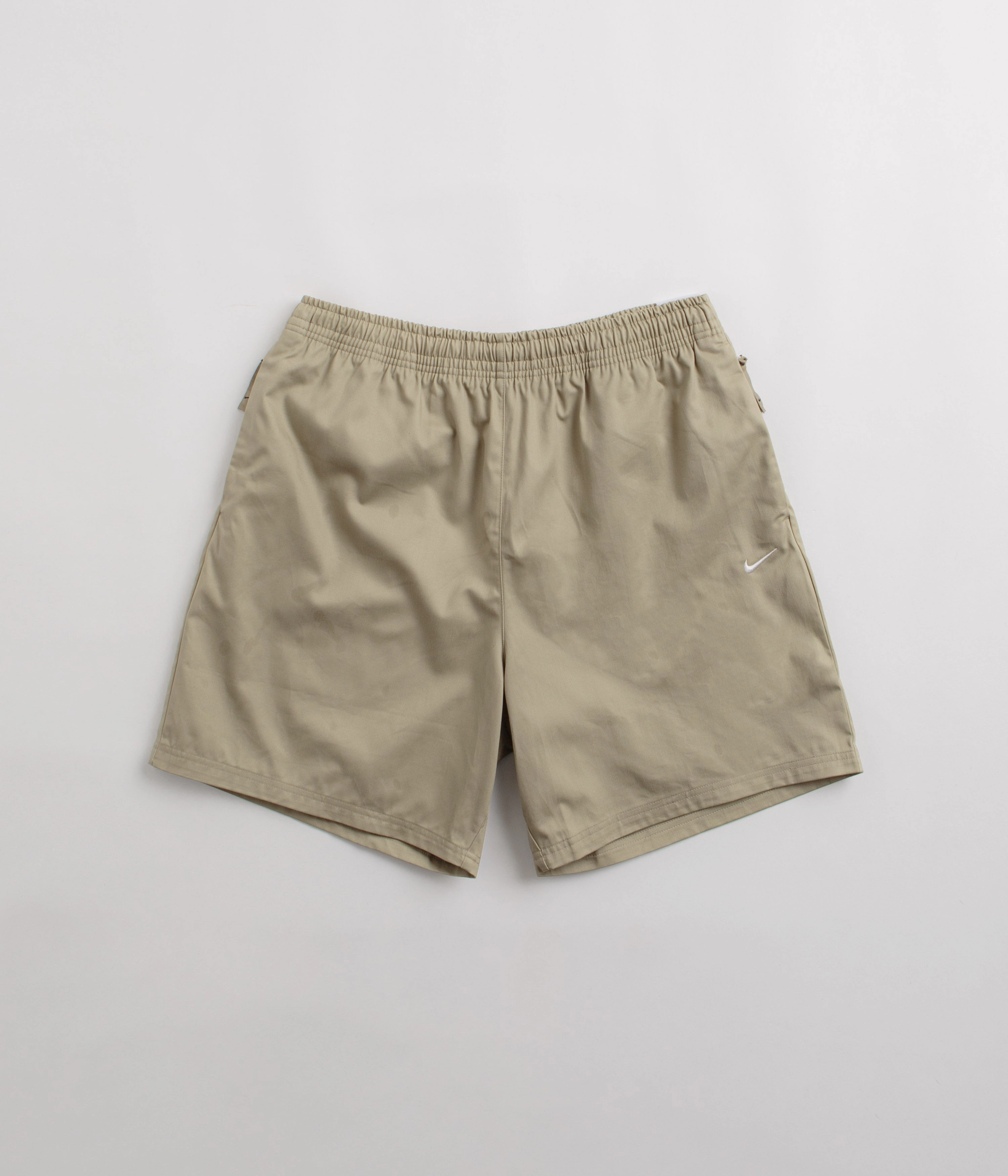 Ergonomic Curved Seams Multi Pocket Design Nike SB Skyring Shorts - Neutral Olive / White