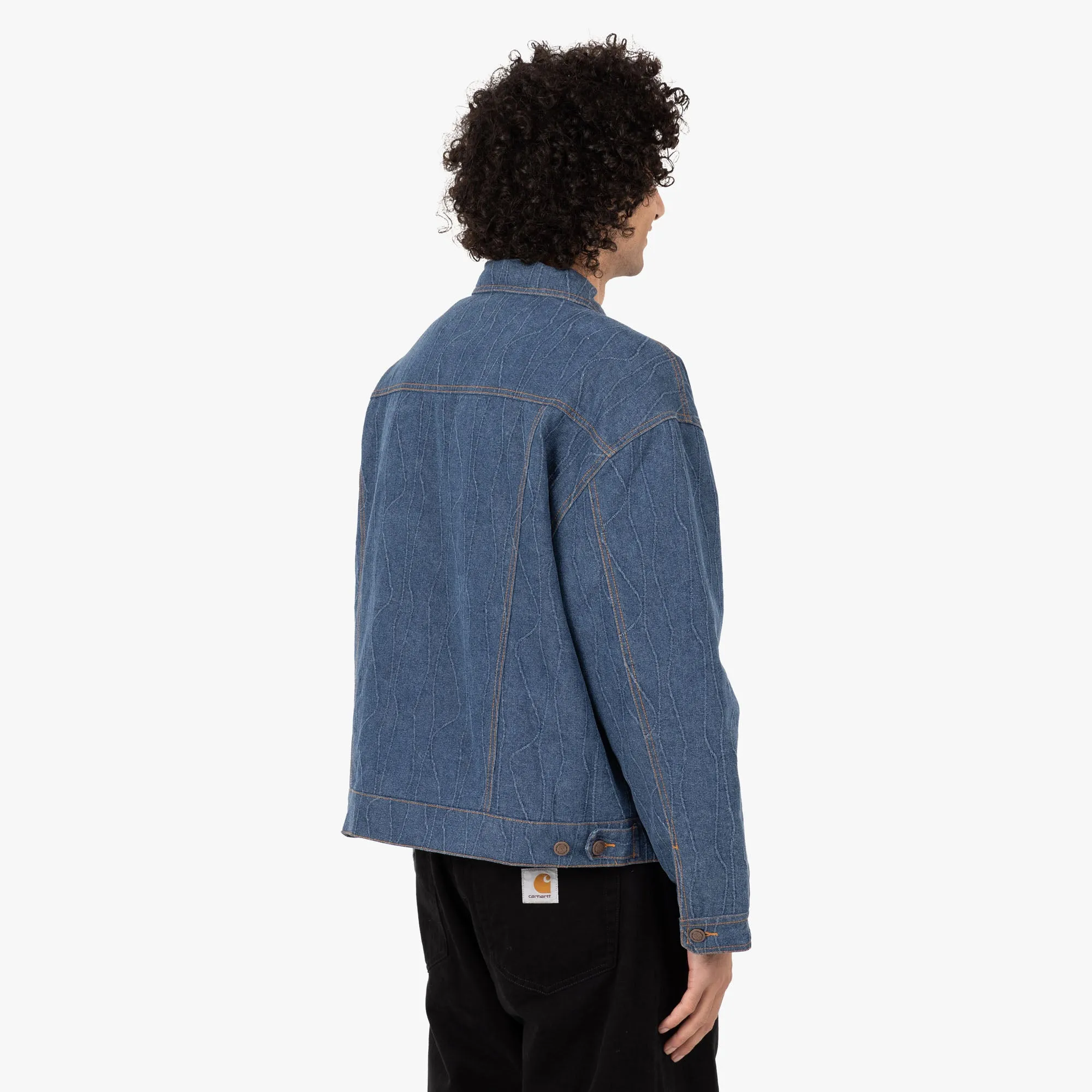 ExpandableSideGussets Honor The Gift Frequency Denim Jacket / Indigo