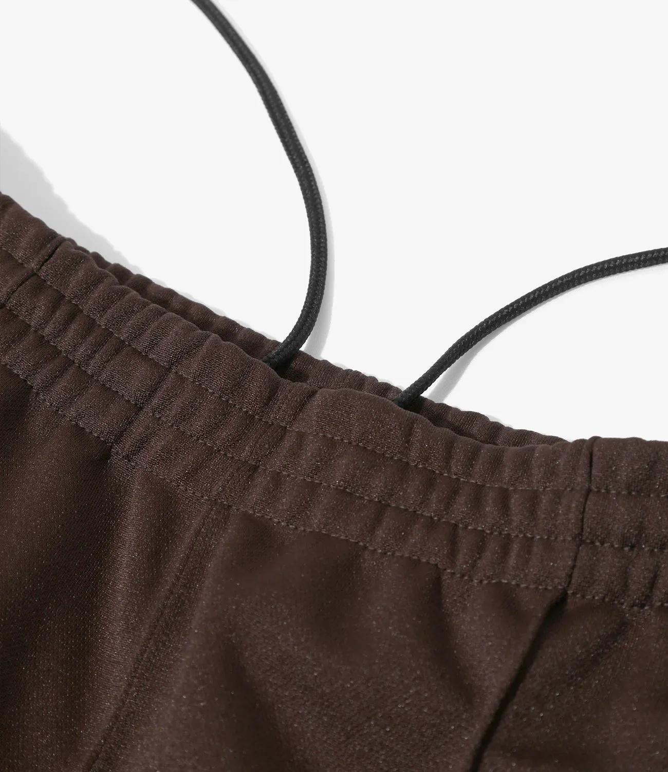 NARROW TRACK PANT POLY SMOOTH - BROWN Stretchable Fabric