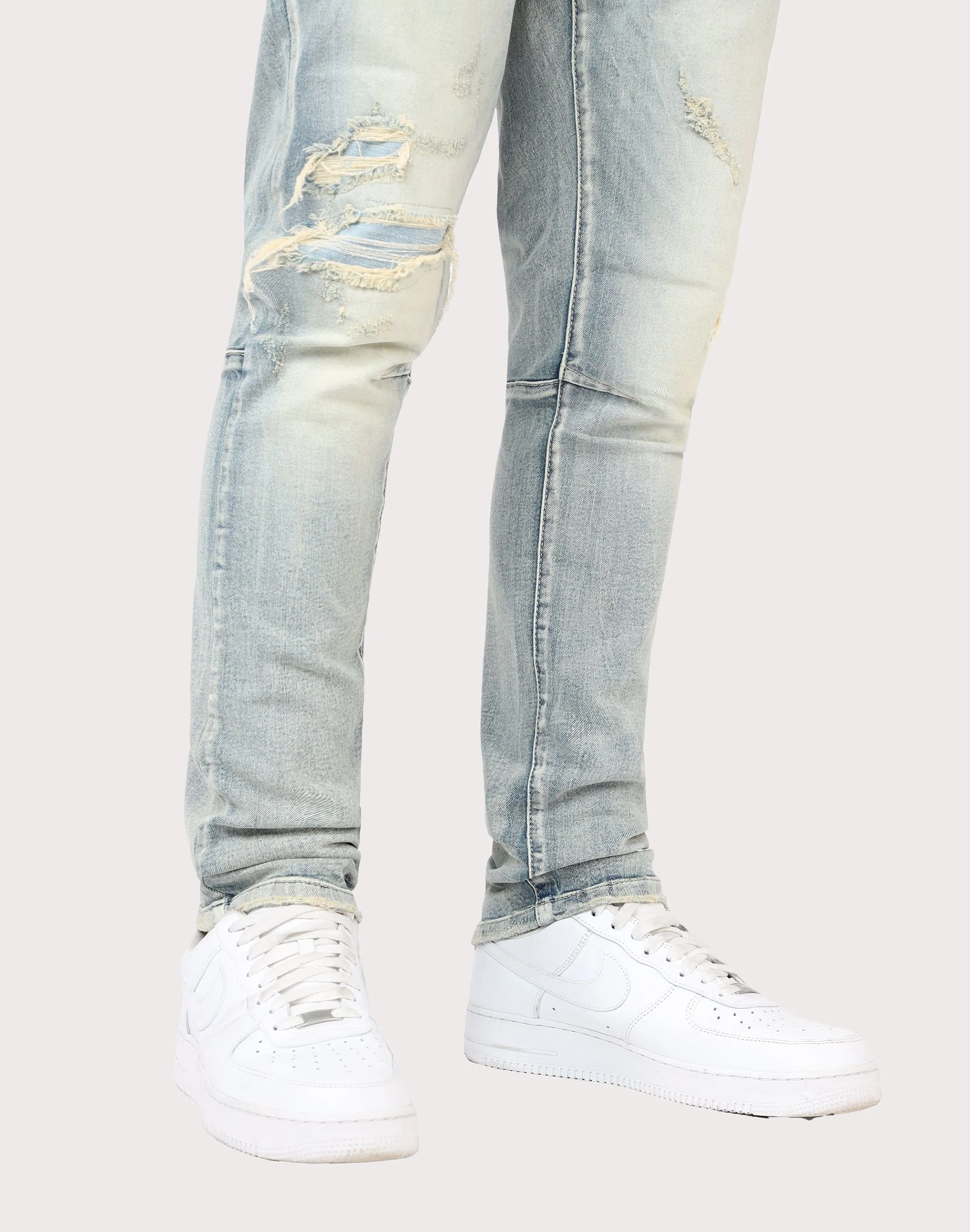 Ergonomic Cut Grindhouse Slim Fit Taper Vintage Denim Jeans