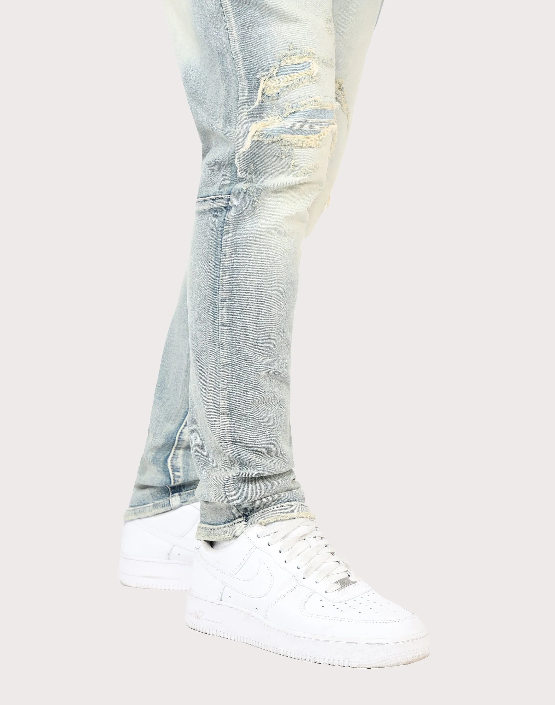 Grindhouse Slim Fit Taper Vintage Denim Jeans QuickDryTech Neat Edge