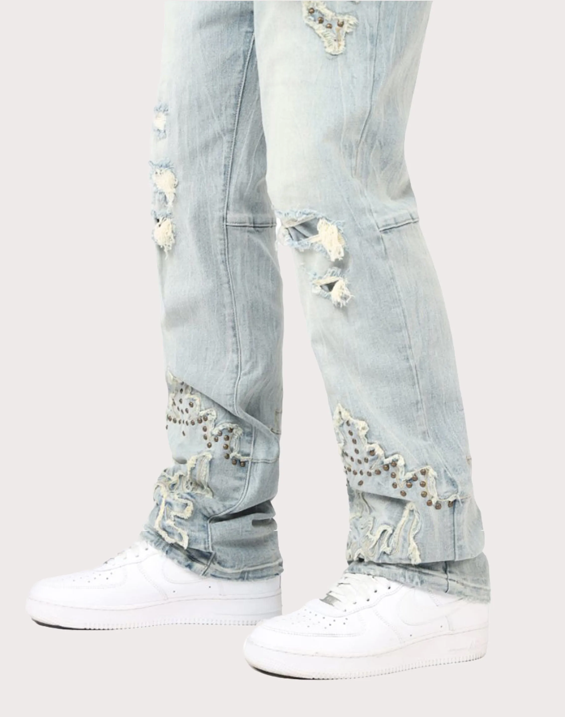 Grindhouse Straight Fit Western Studded Jeans Velvet Soul