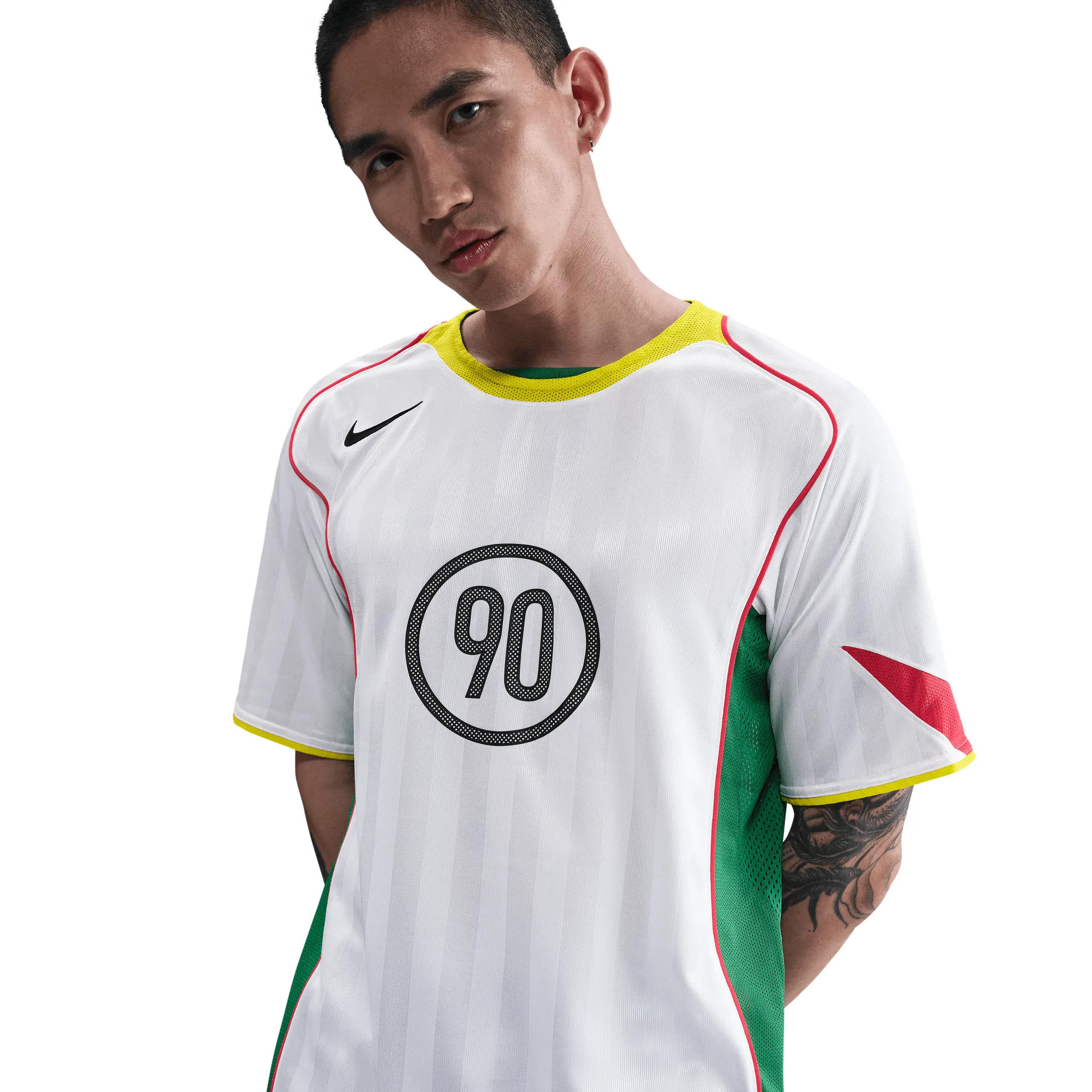 Compact Packable Design Work Ready TOTAL 90 DRI-FIT SOCCER JERSEY - WHITE / OPTI YELLOW