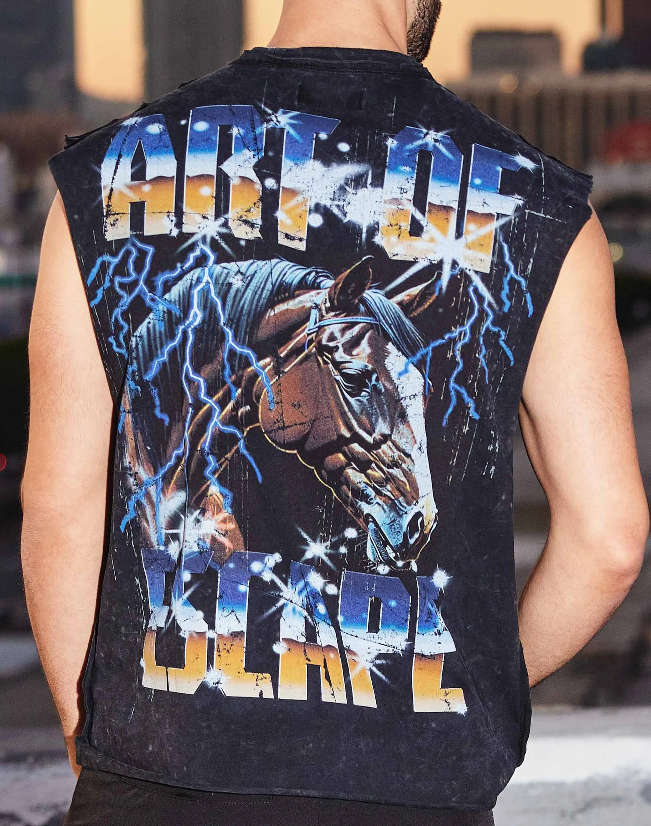 AdjustableWaist SustainableBlend First Row Stampede Muscle Tee