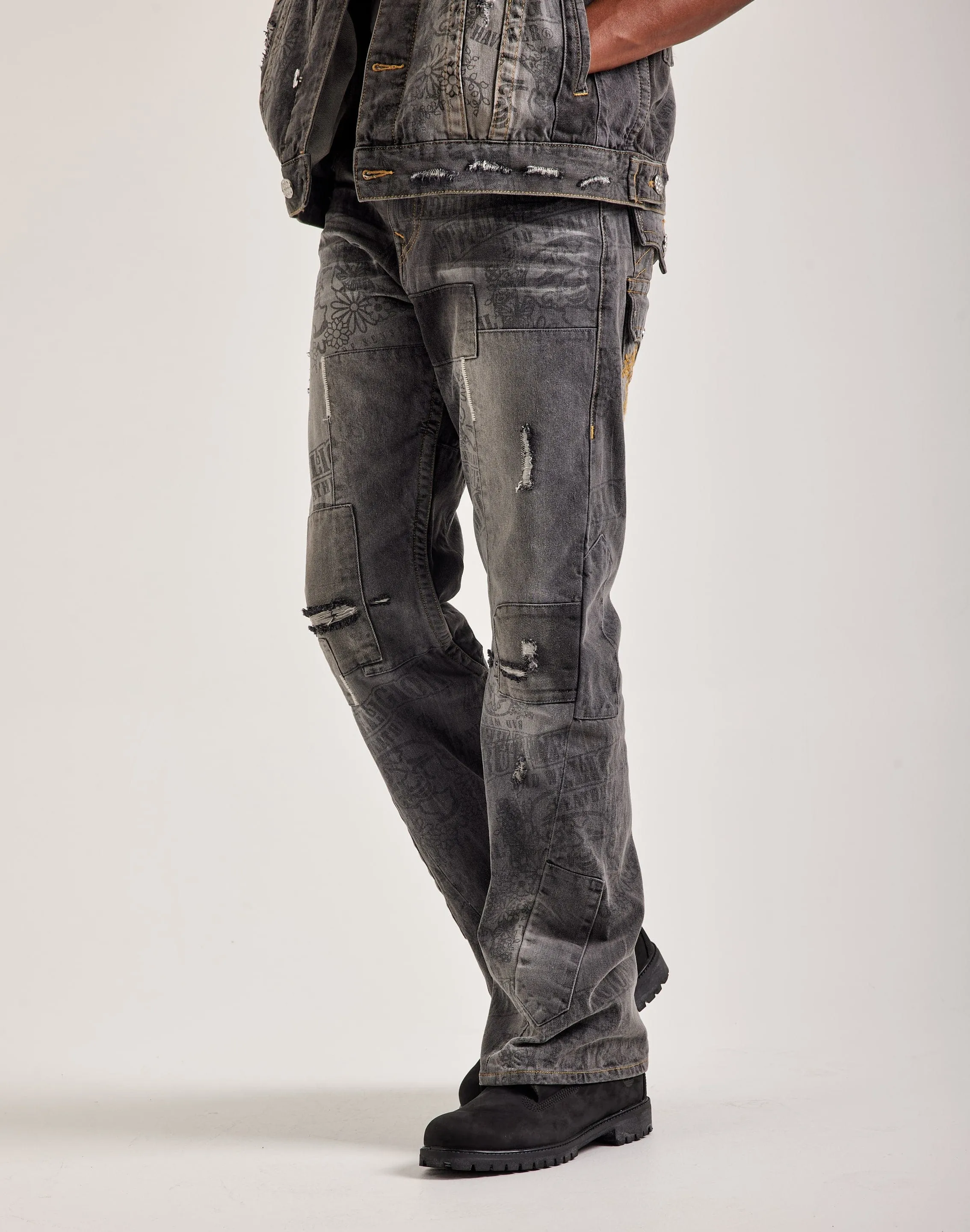 Placket Closure True Religion Bad Weather Joey Stacked Pocket Jeans