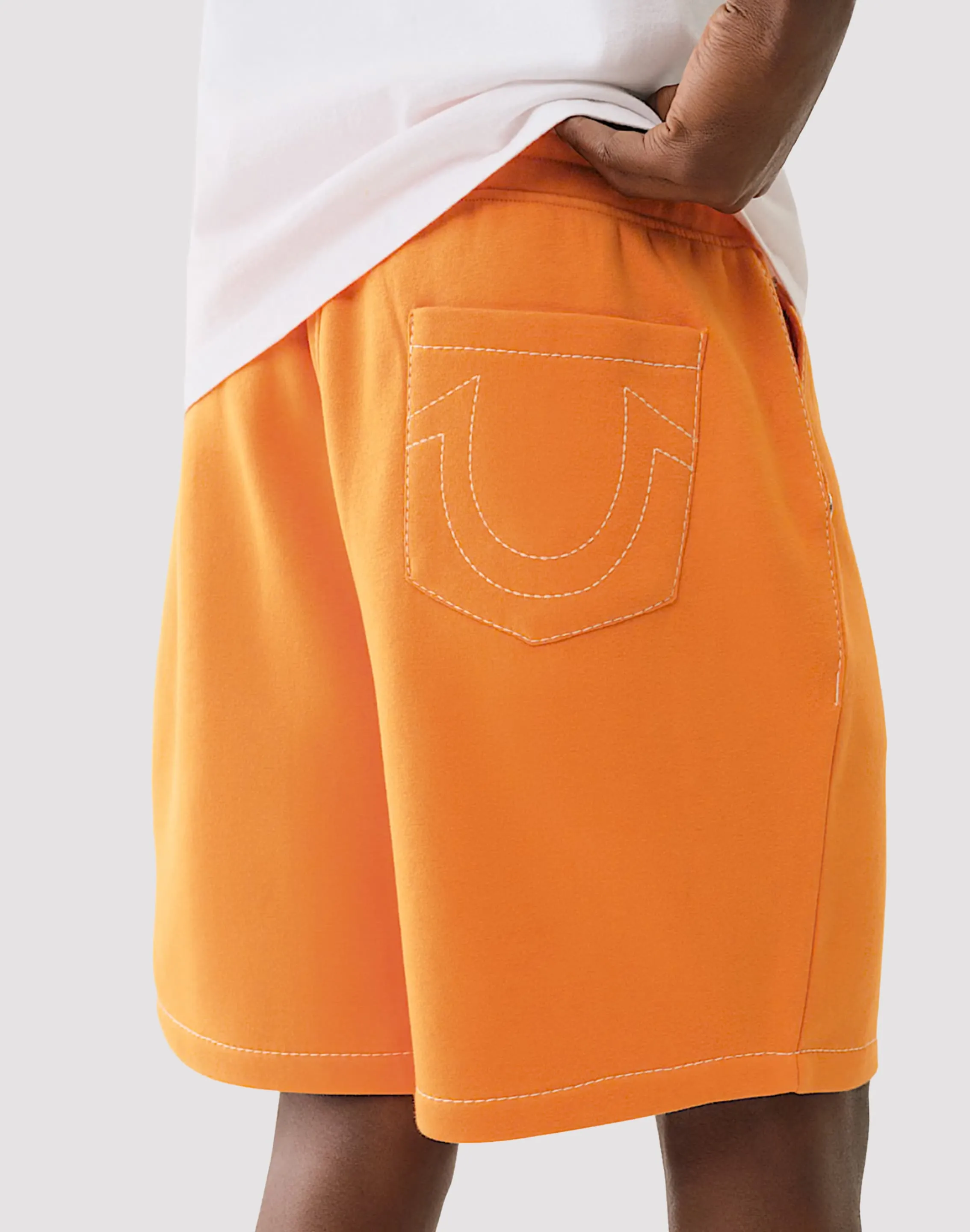 True Religion Big T Sweat Shorts Layer Light China Cool