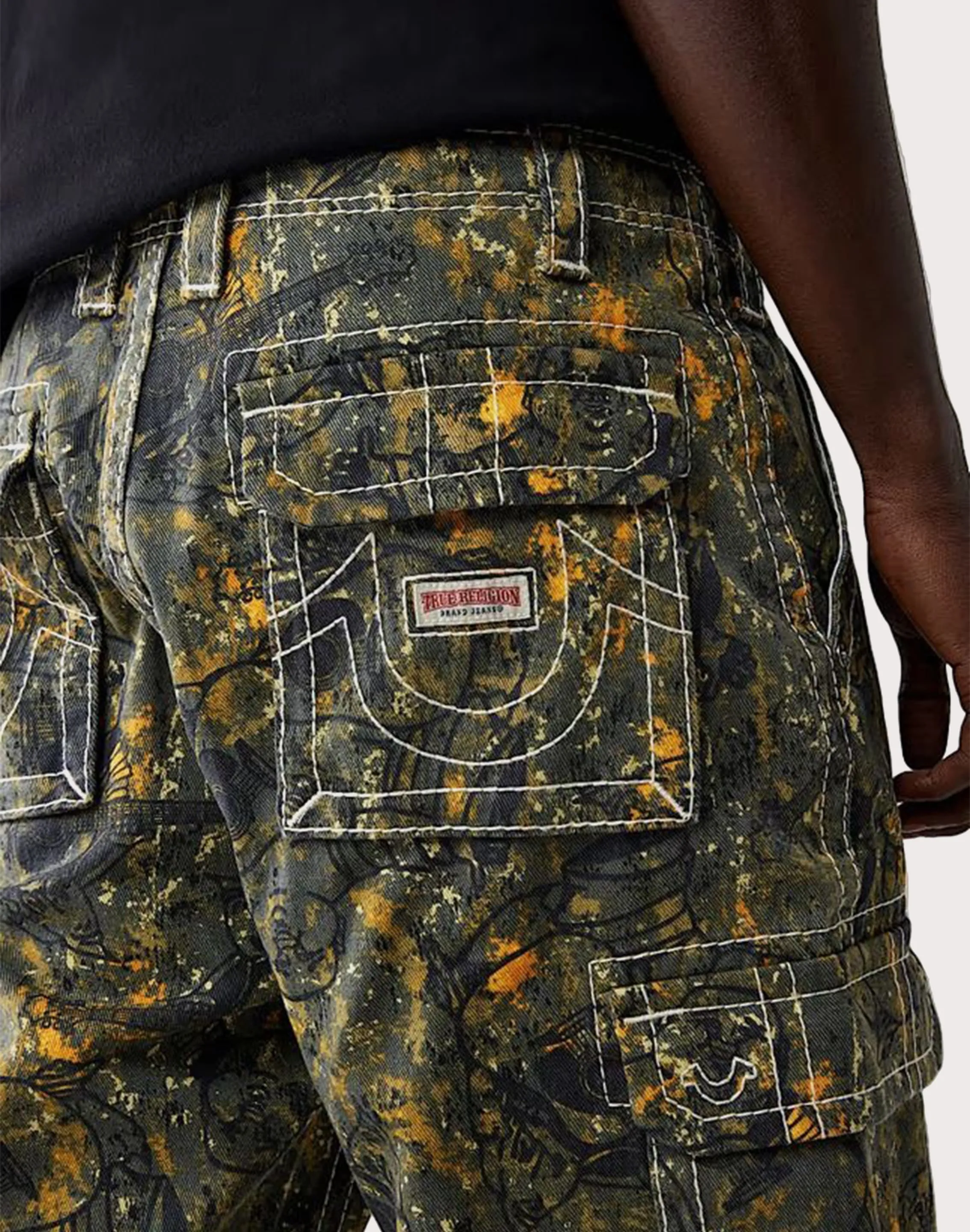 Matte Tone VentilatedMesh True Religion Buddha Camo Big T Cargo Pants