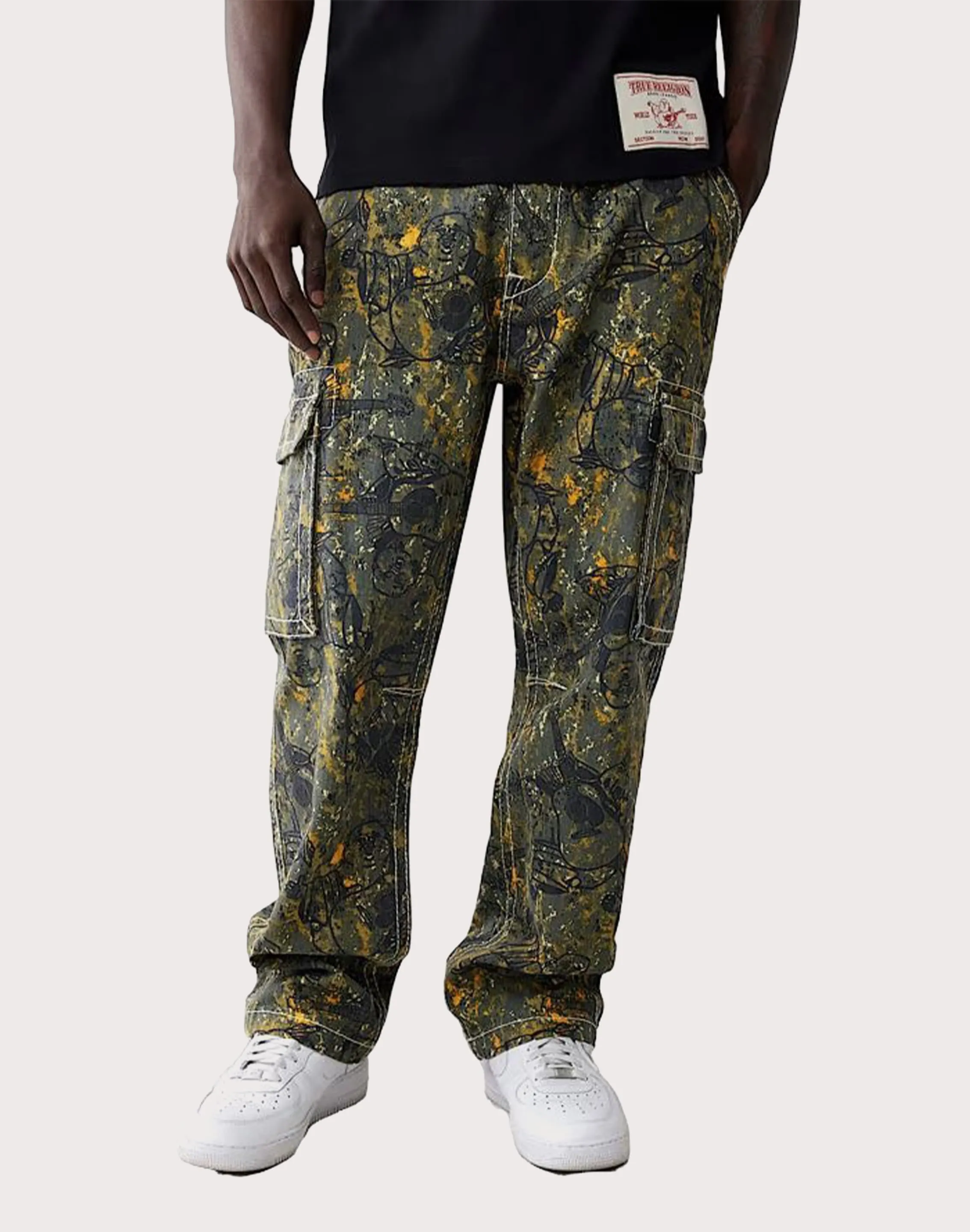 True Religion Buddha Camo Big T Cargo Pants QuickReleaseFastenings