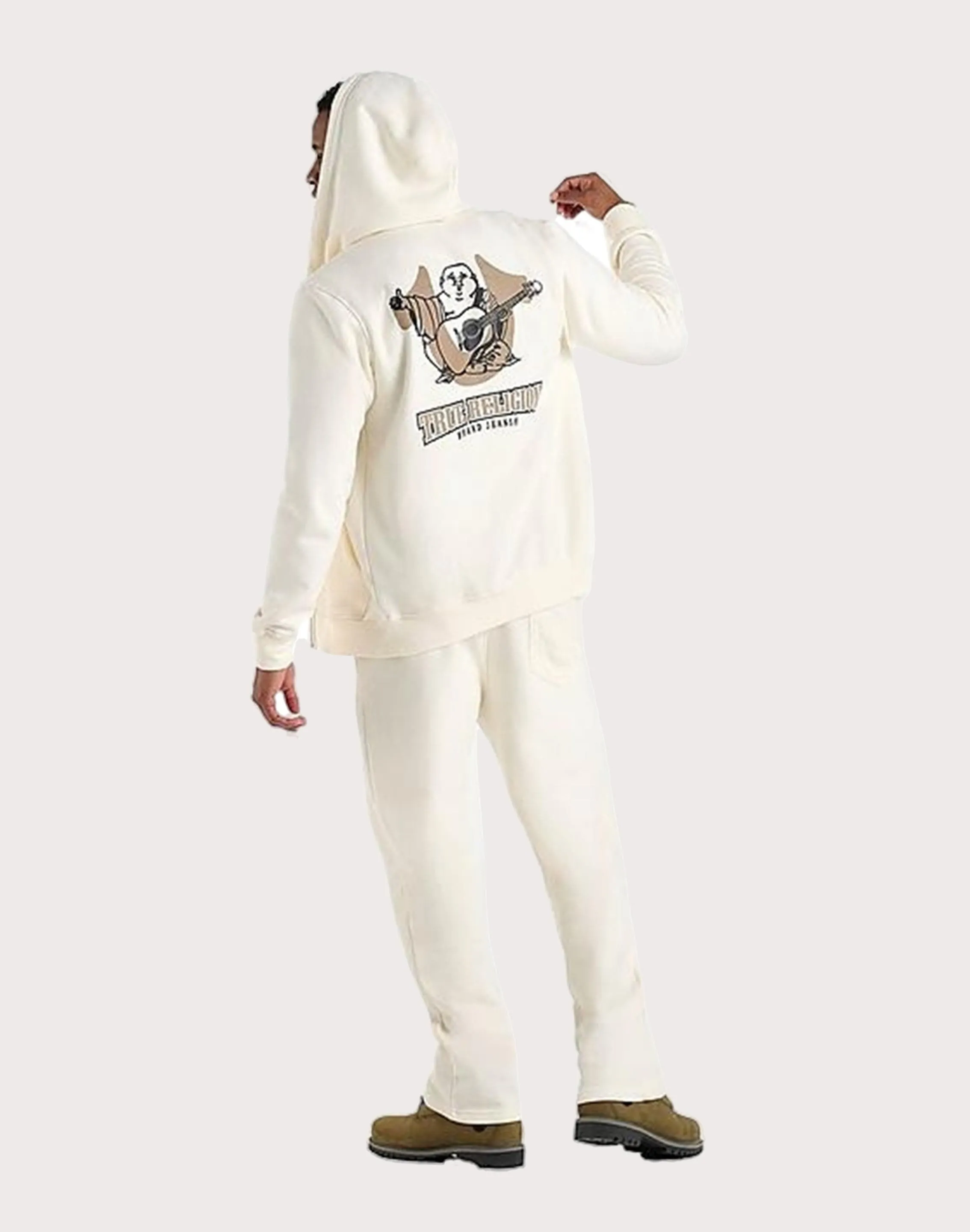 MachineWashable True Religion Buddha Full-Zip Fleece Hoodie