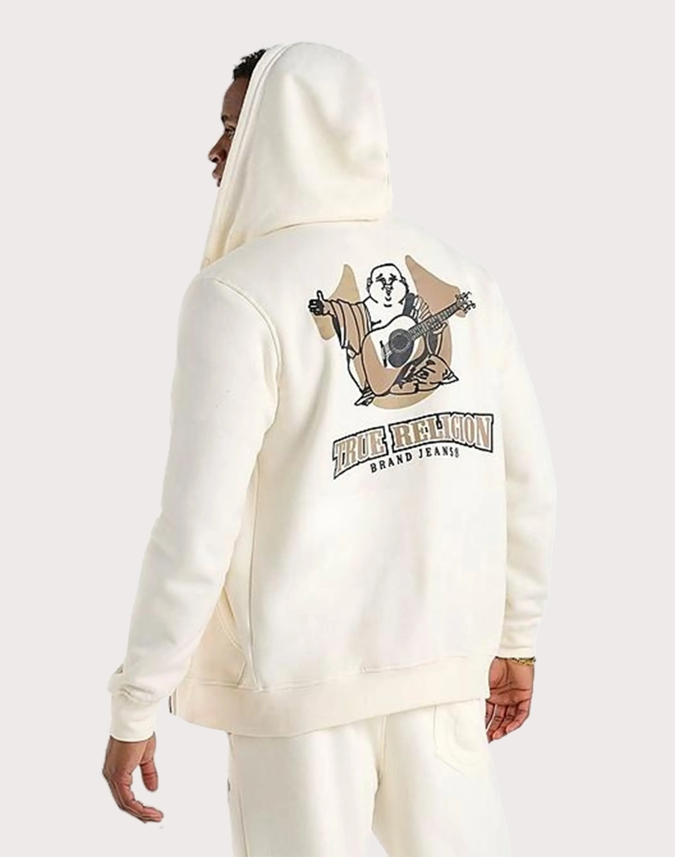 FourWayStretch WrinkleResistant Fabric True Religion Buddha Full-Zip Fleece Hoodie