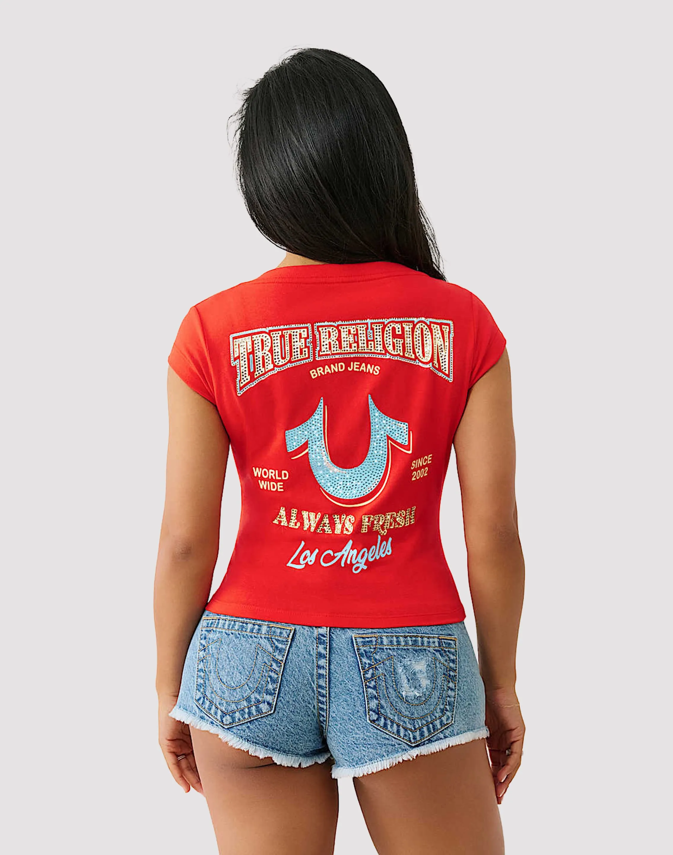 True Religion Crystal Plunge Tee FadeResistant Glow Core