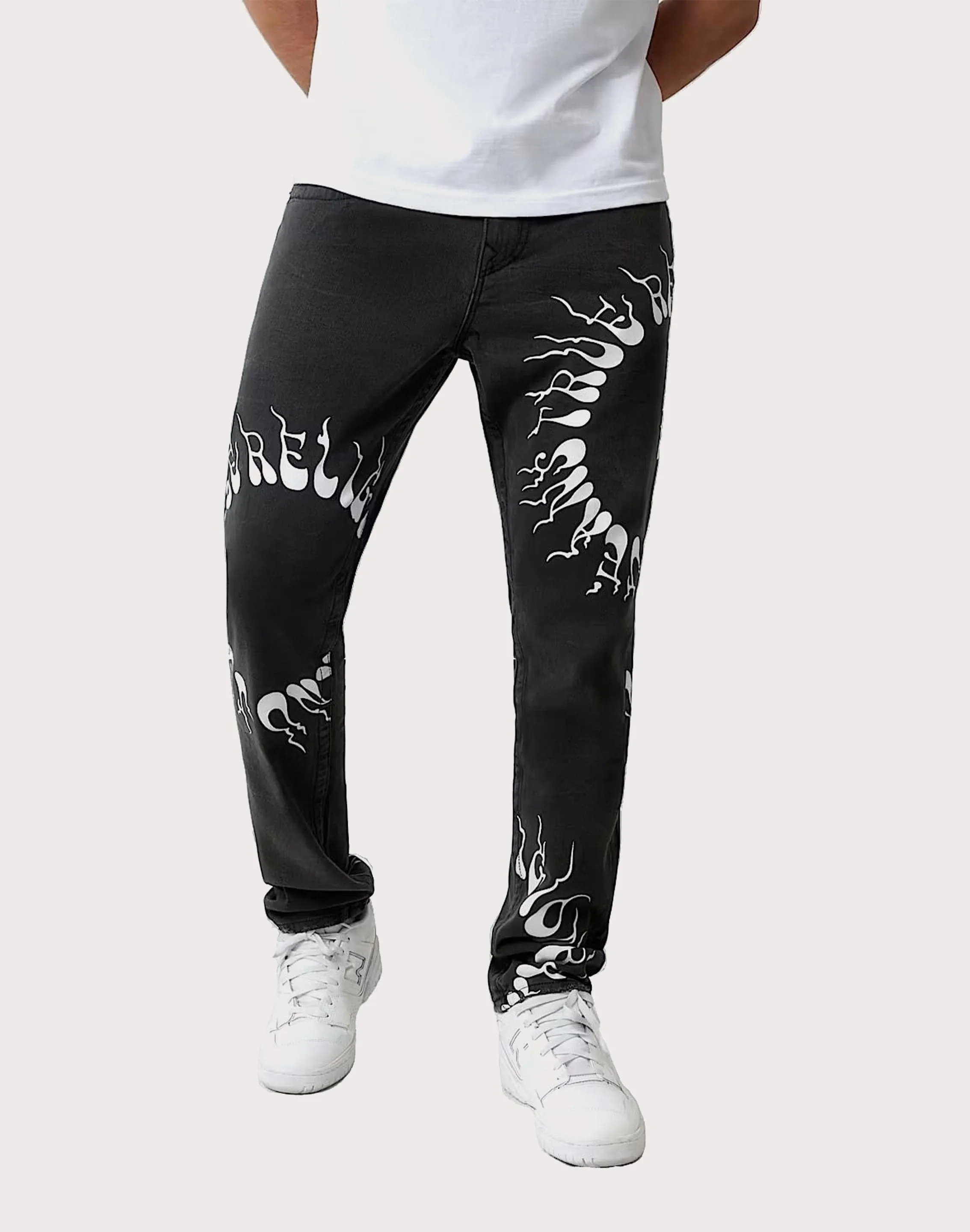 CompactPackability True Religion Dark Society Club Rocco Flap Slim Fit Denim Jeans