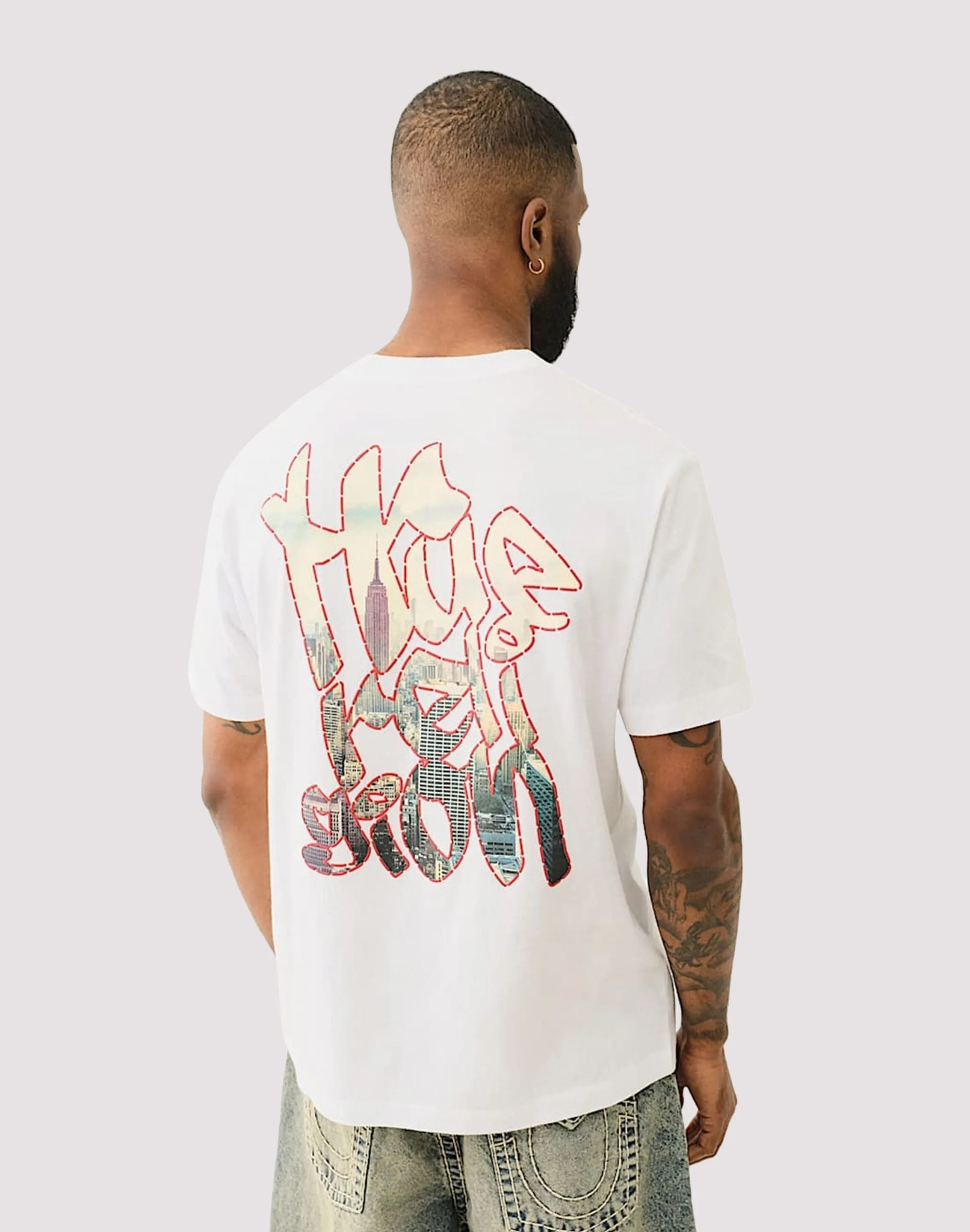 AntiFadeTechnology QuickDrying Fiber True Religion Graffiti Puff Tee