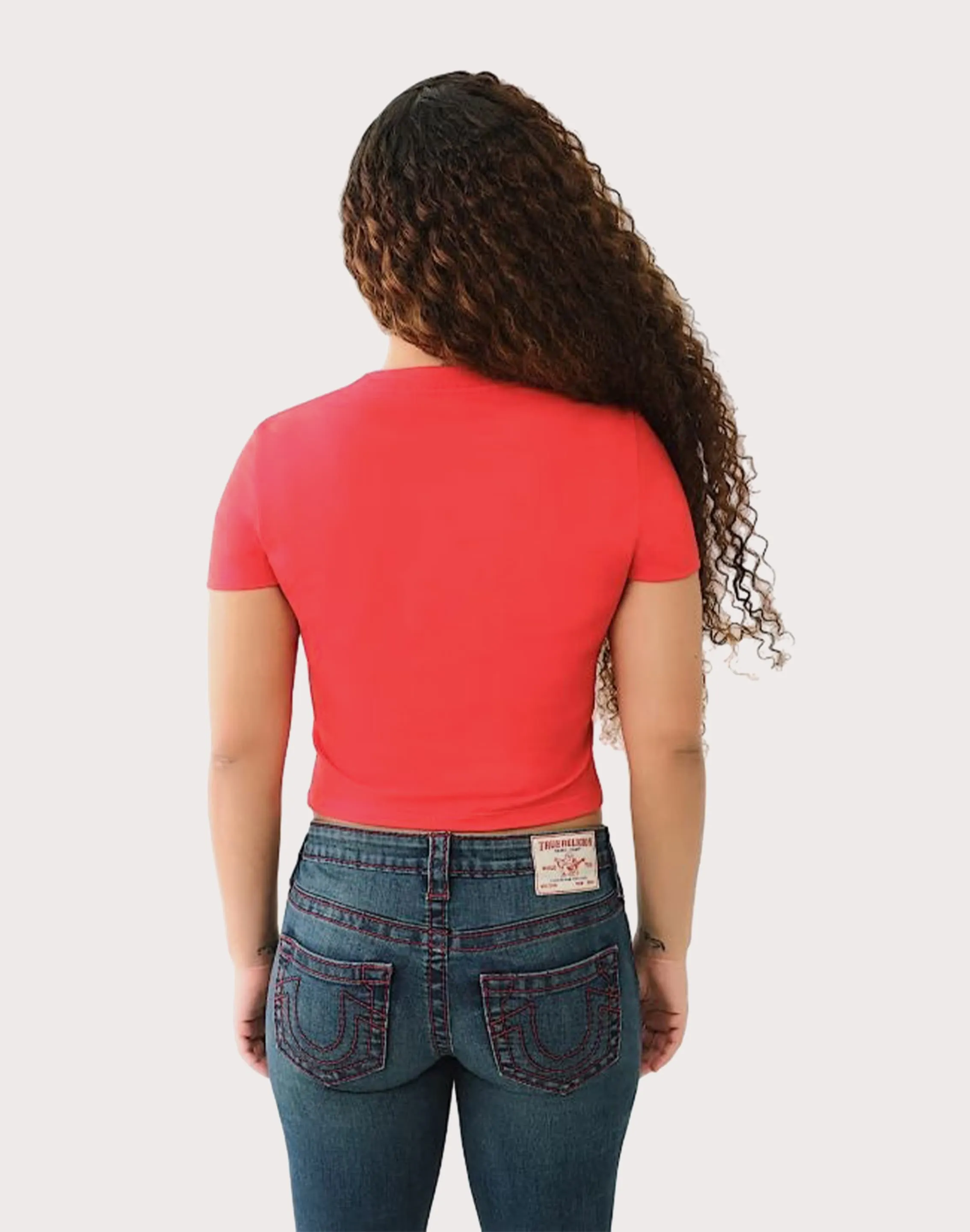 True Religion Heritage Logo Baby Red Tee MultiPurposePockets