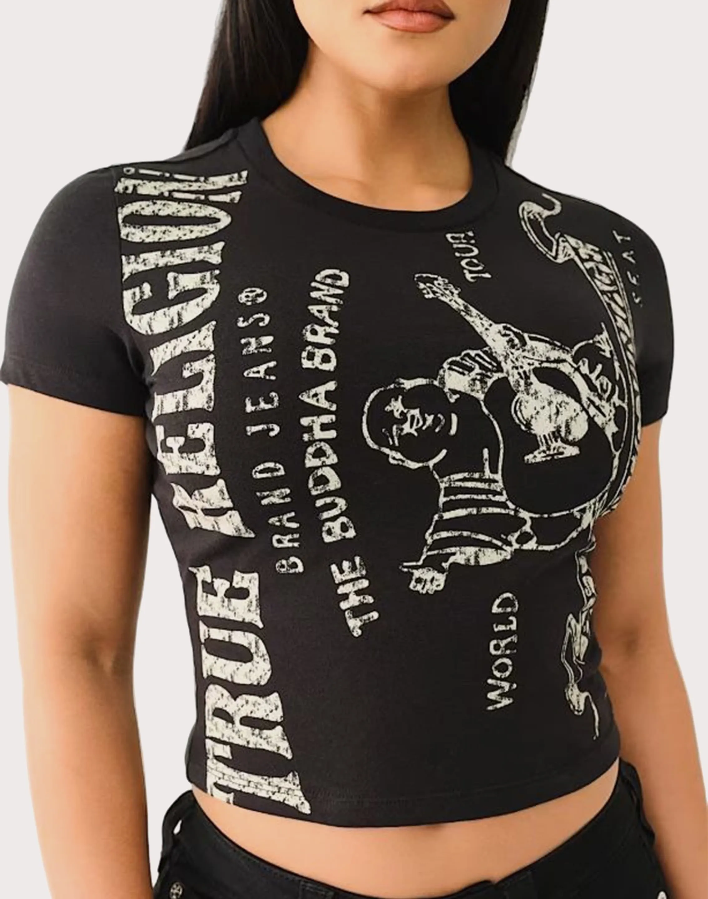 Icon Fit True Religion Heritage Logo Baby Tee