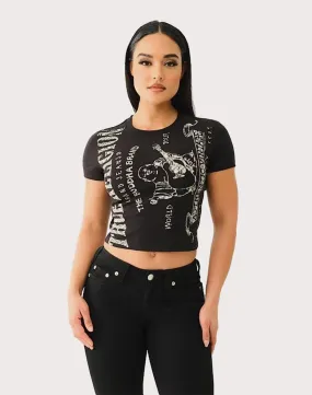 MachineWashable True Religion Heritage Logo Baby Tee