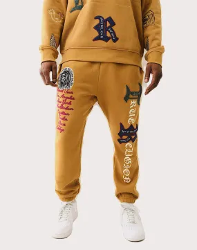 True Religion Logo Patch Embroidery Joggers Sun shield BreathableFabric