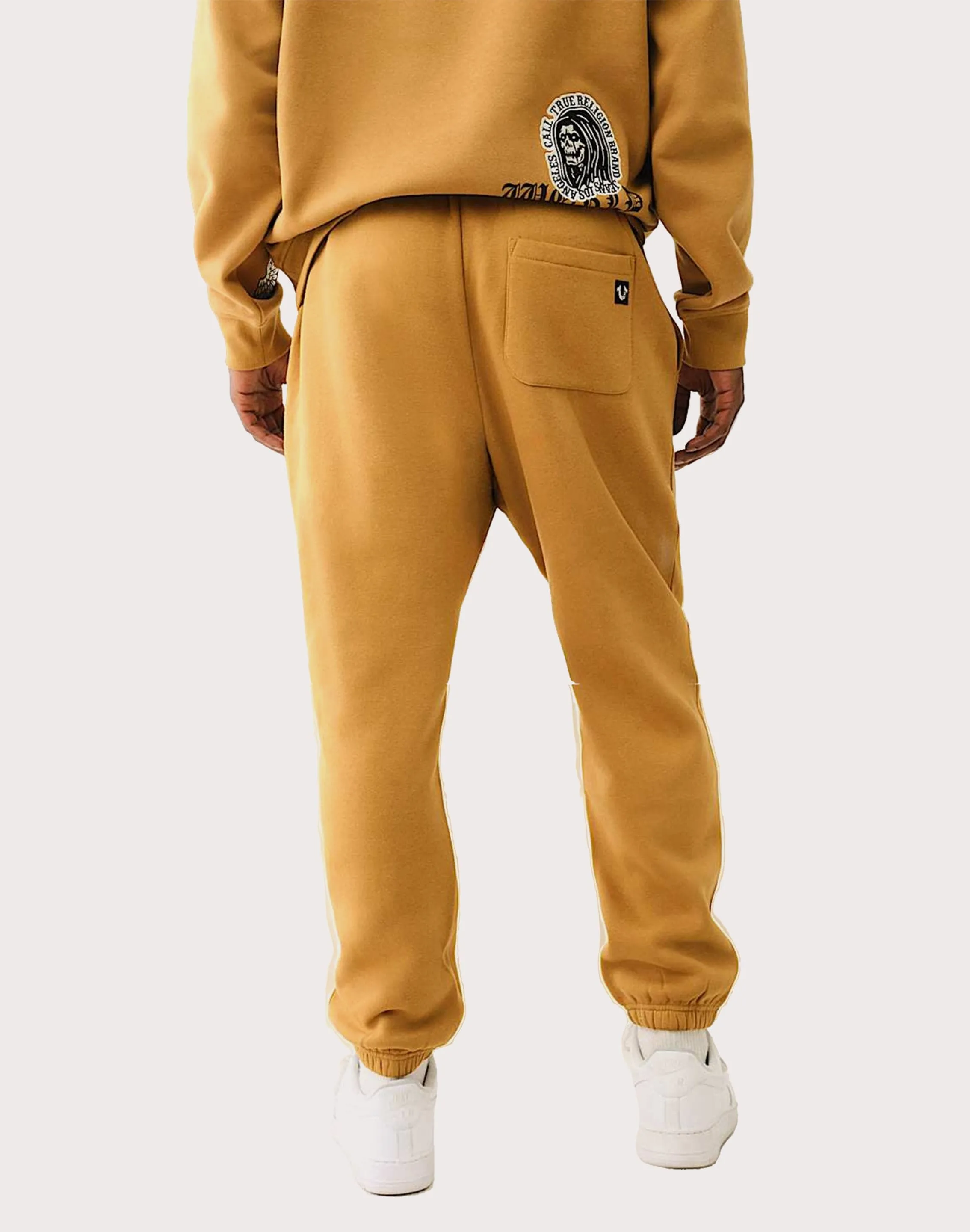 True Religion Logo Patch Embroidery Joggers Commute Ease Bonded Seam Technology