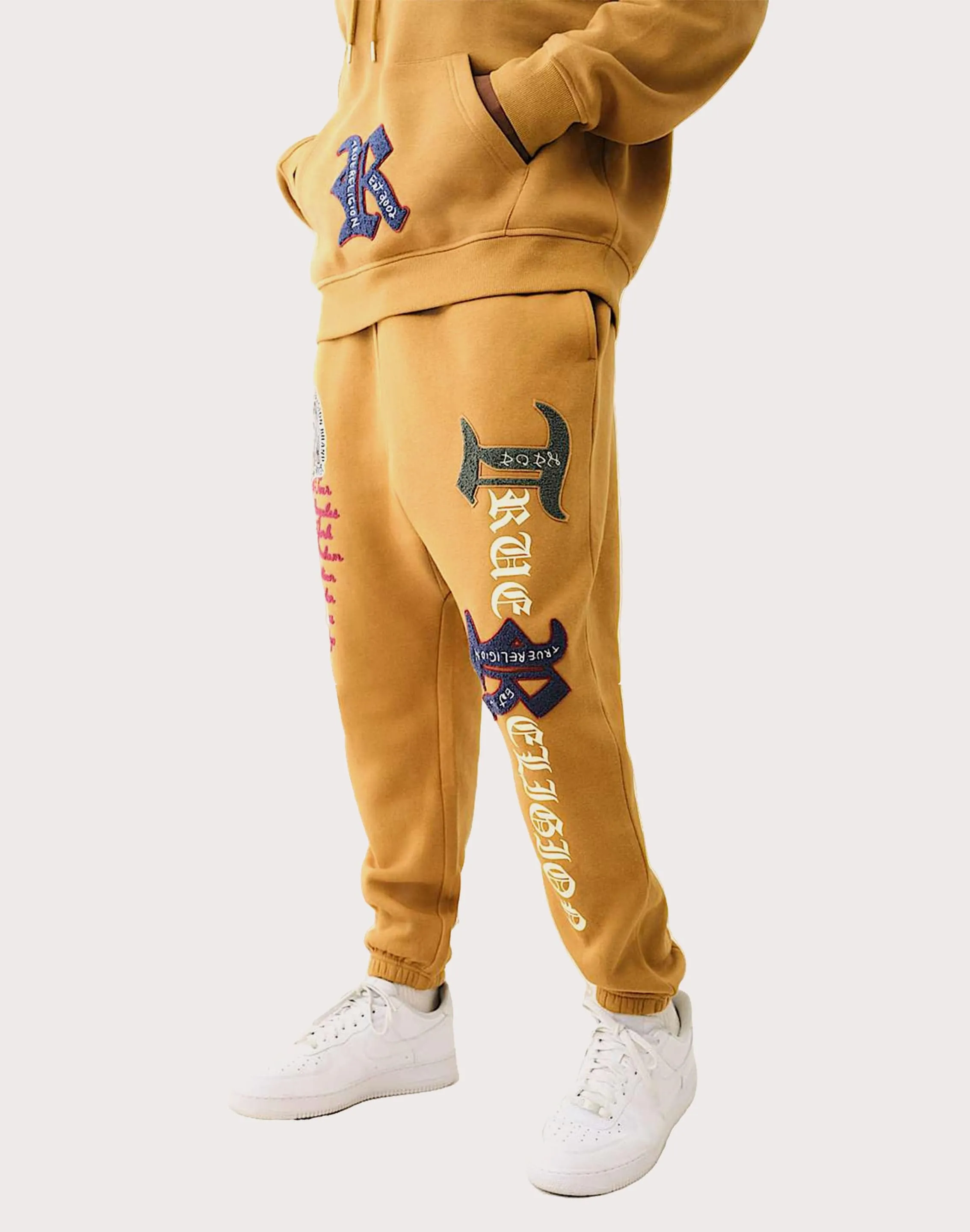 LowProfile Design mesh ventilation True Religion Logo Patch Embroidery Joggers