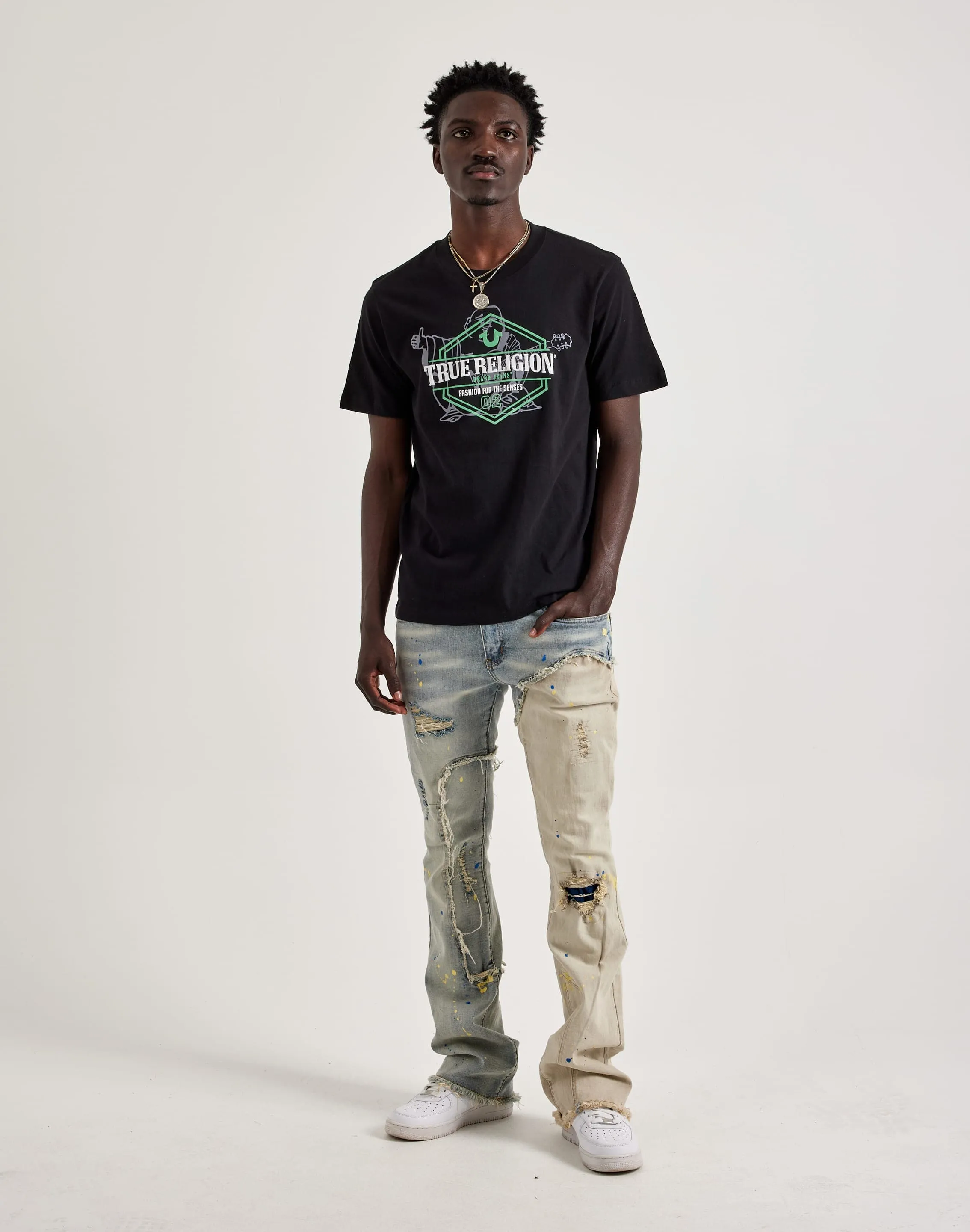 True Religion Logo Tee HighDensity Weave