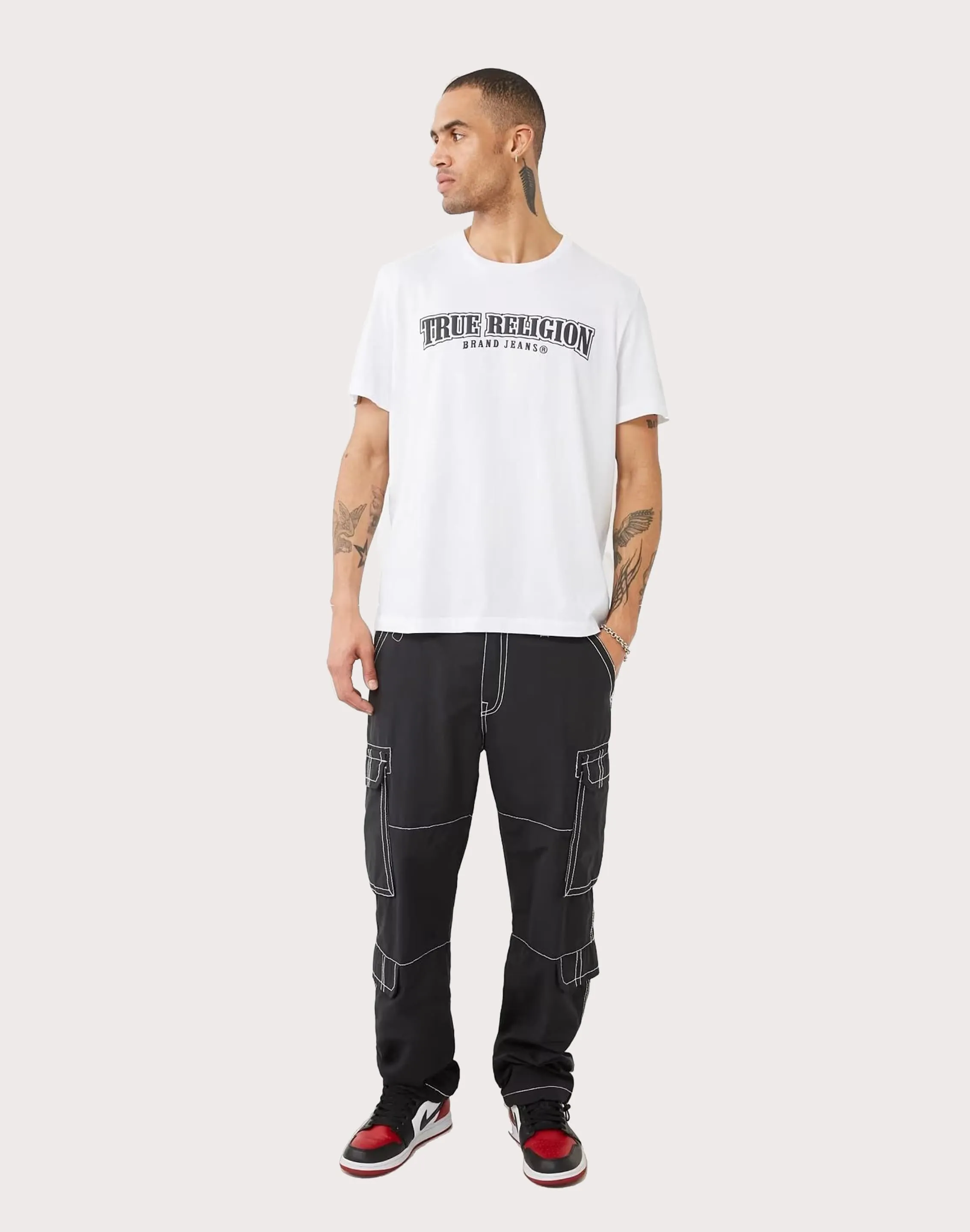 True Religion Painted Horseshoe Relaxed Tee Strong Edge Saga Fit