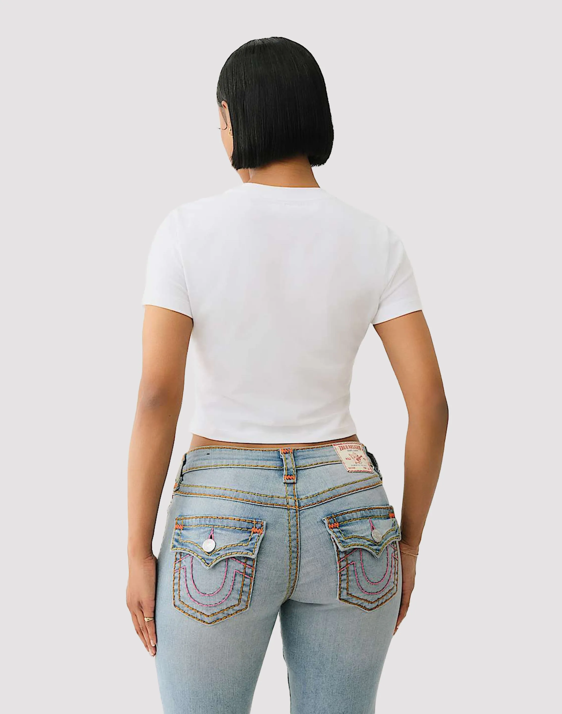 DoubleLayered Structure Ventilated Back Panel True Religion Palm Tree Tee