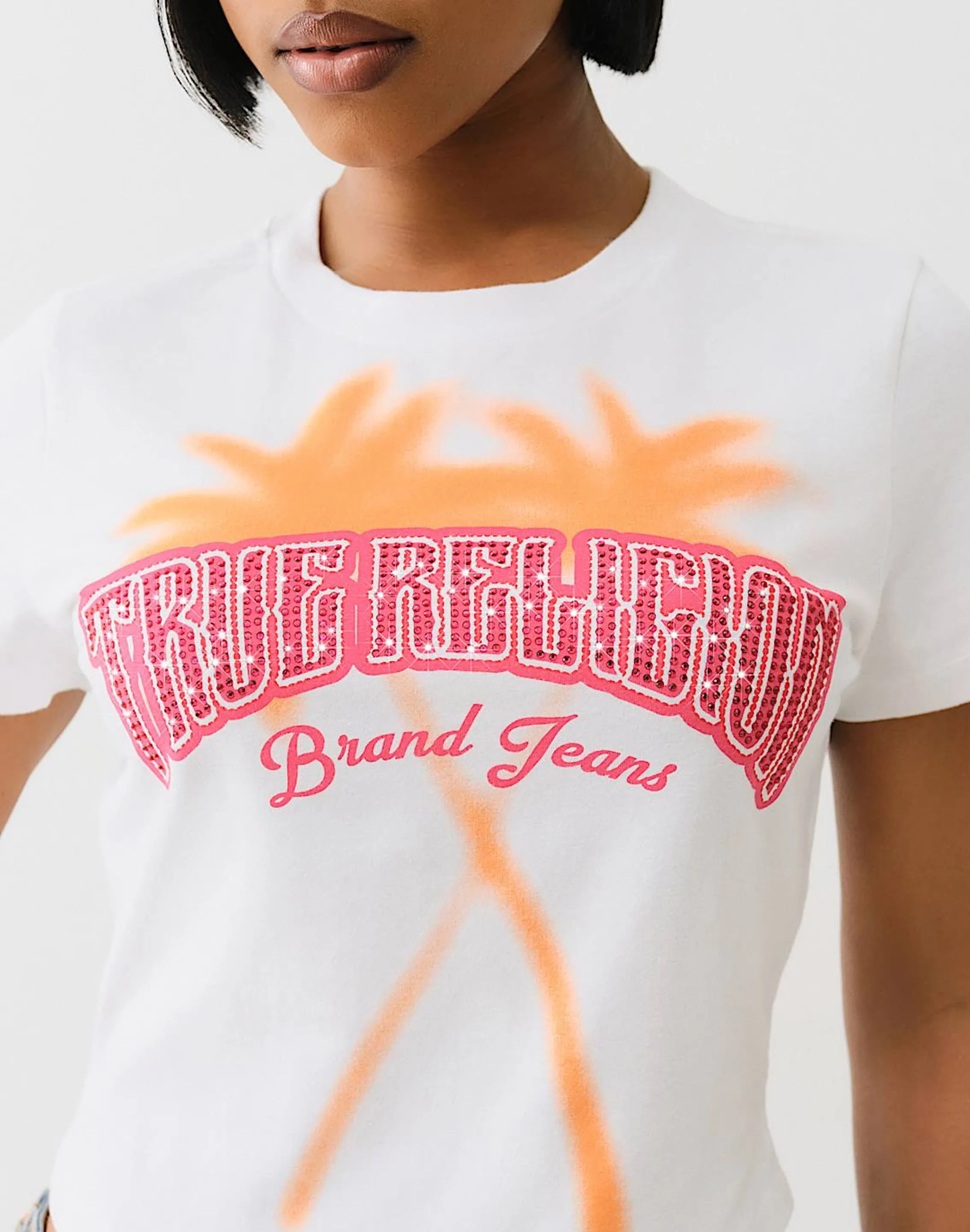 True Religion Palm Tree Tee AbrasionResistantThread