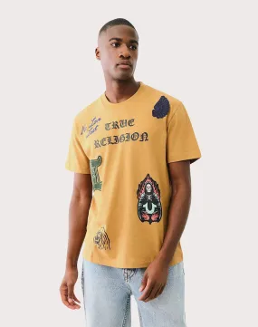 True Religion Patch Embroidered Caramel Tee SustainableProduction Royal Mode