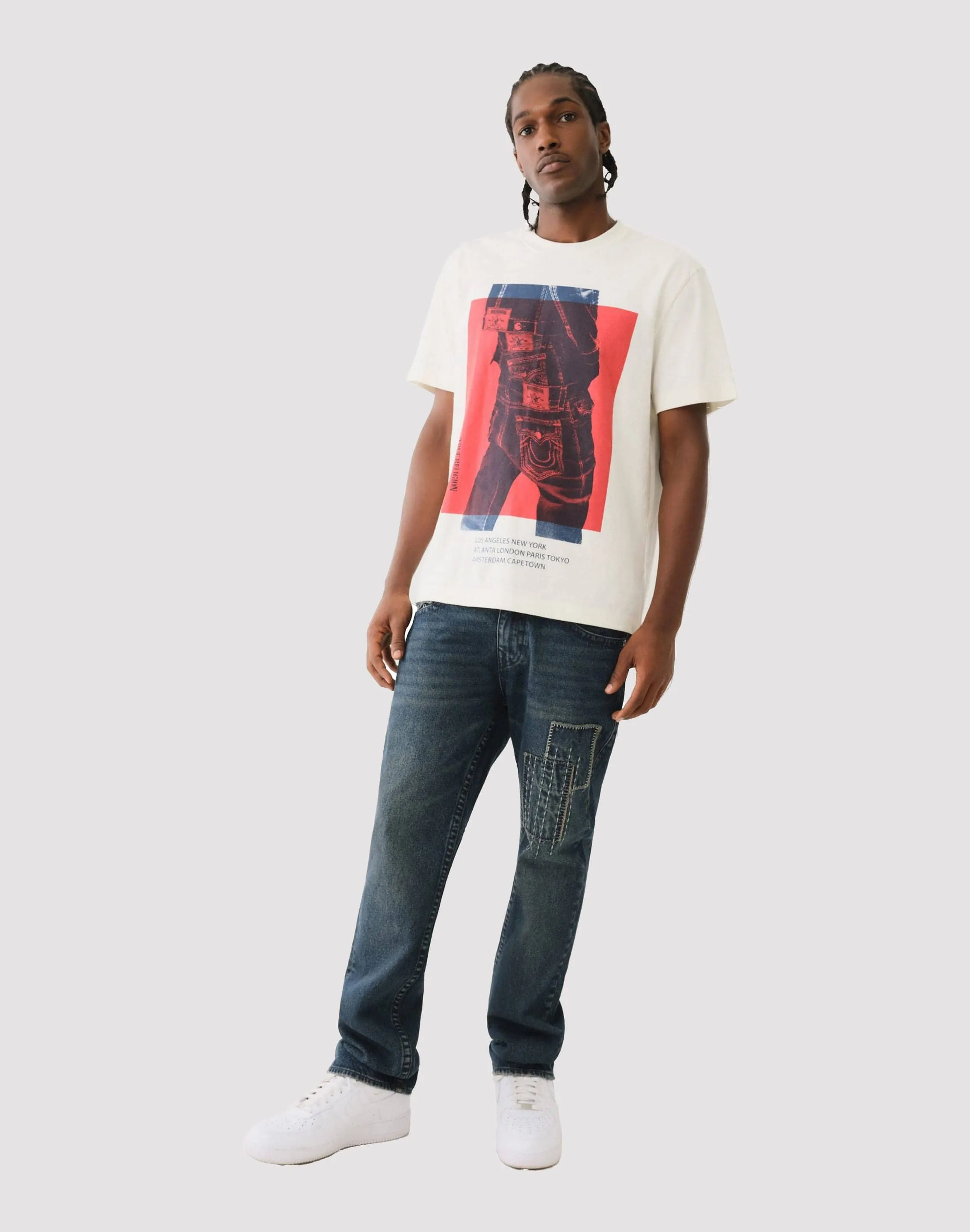 Loose Thread True Religion Photoreal Winter White Tee