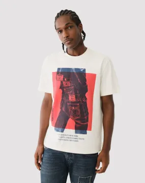 True Religion Photoreal Winter White Tee Office Mood