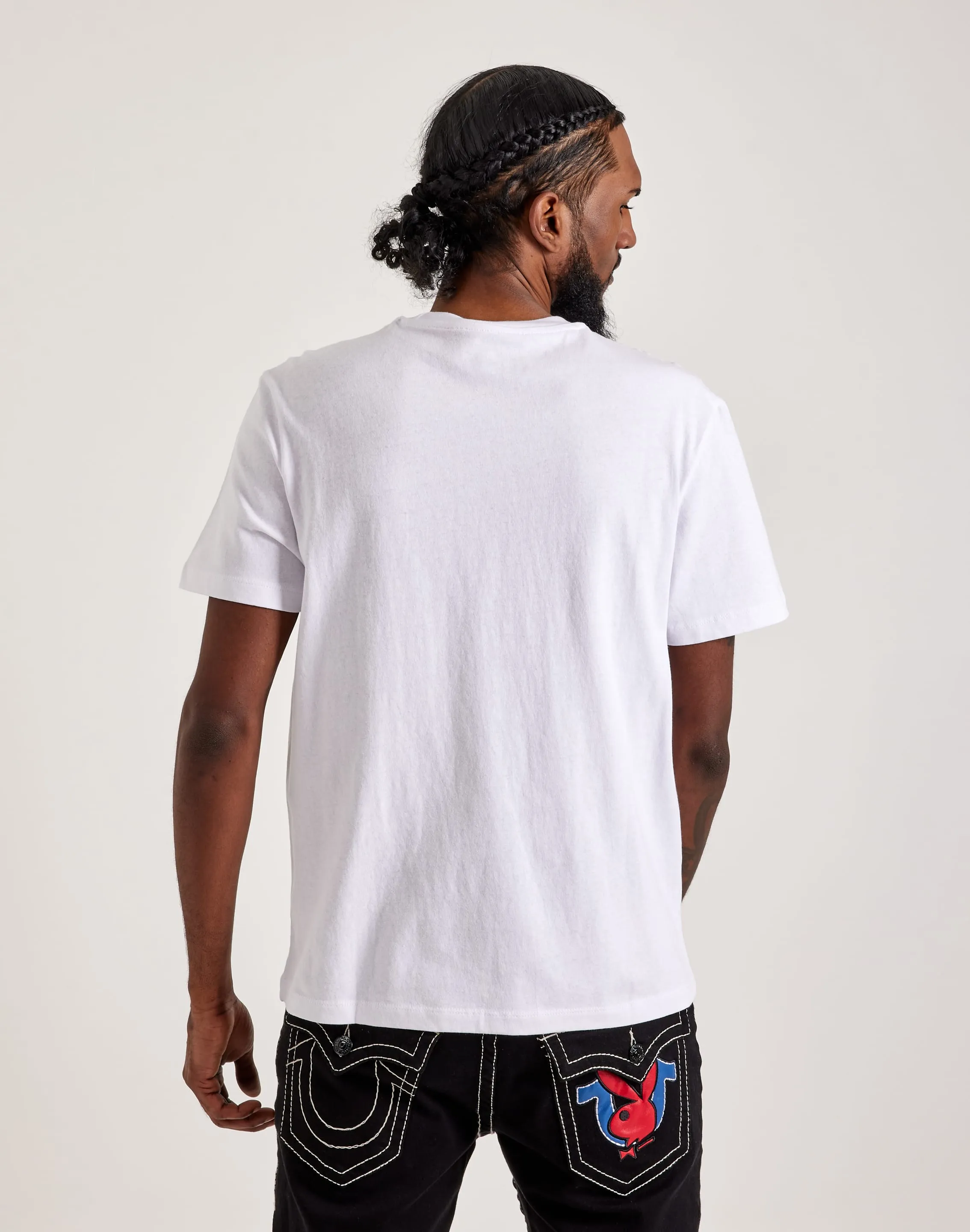 Happy Core True Religion Playboy Bunny Horseshoe Logo Tee