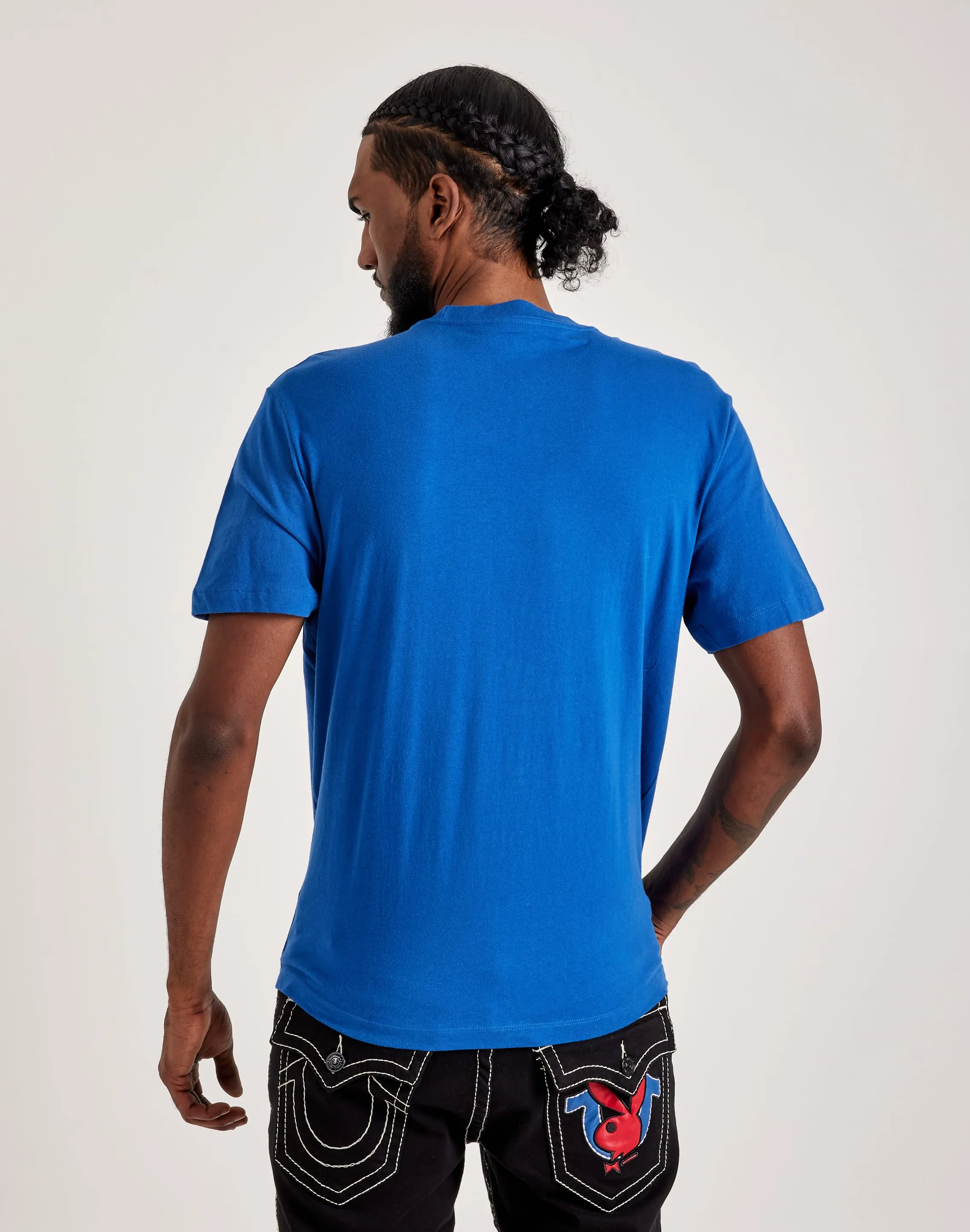 True Religion Retro Foil Tee Adjustable Waistband FlexibleCollar