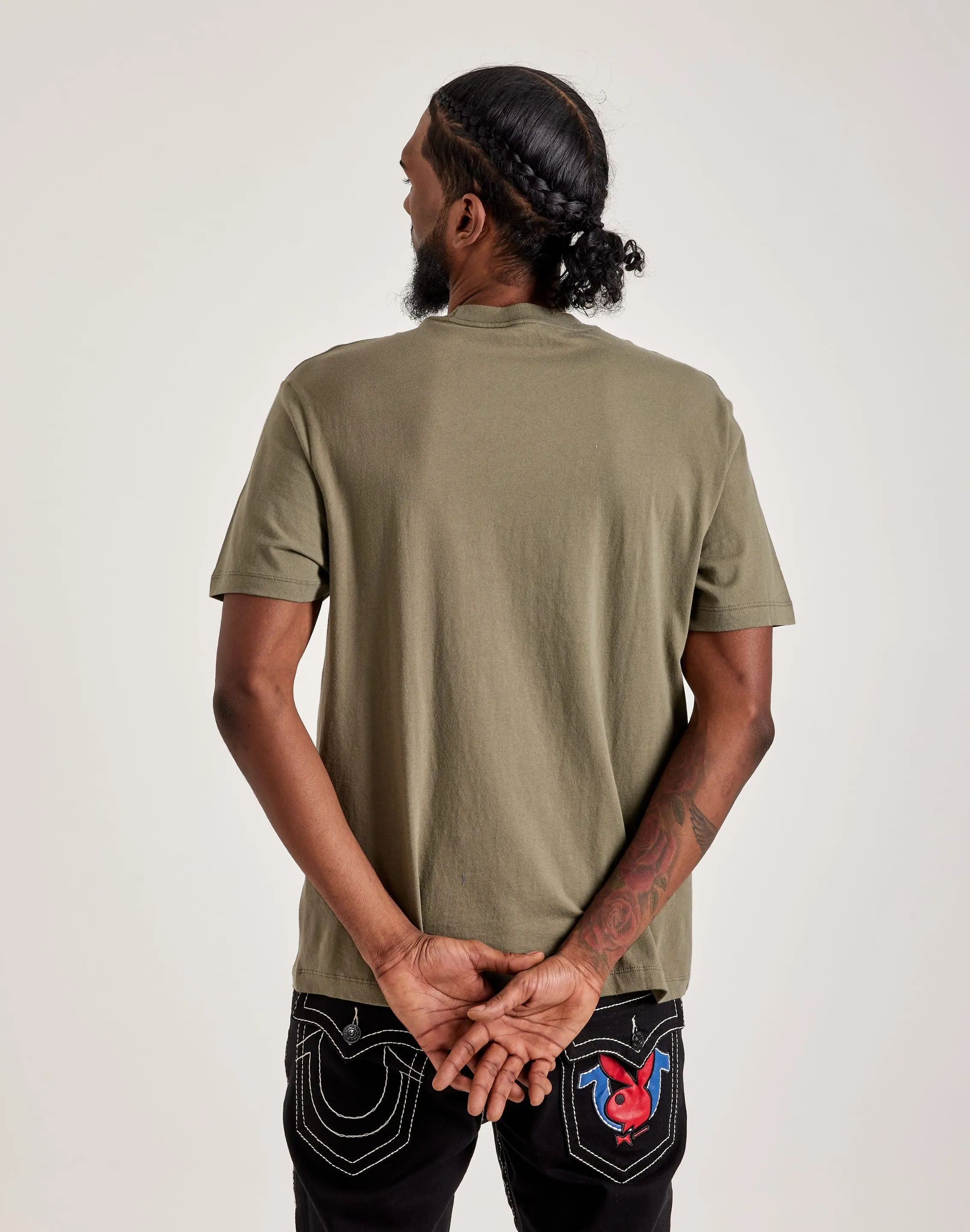 True Religion Rhinestone Buddha Tee Organic Cotton