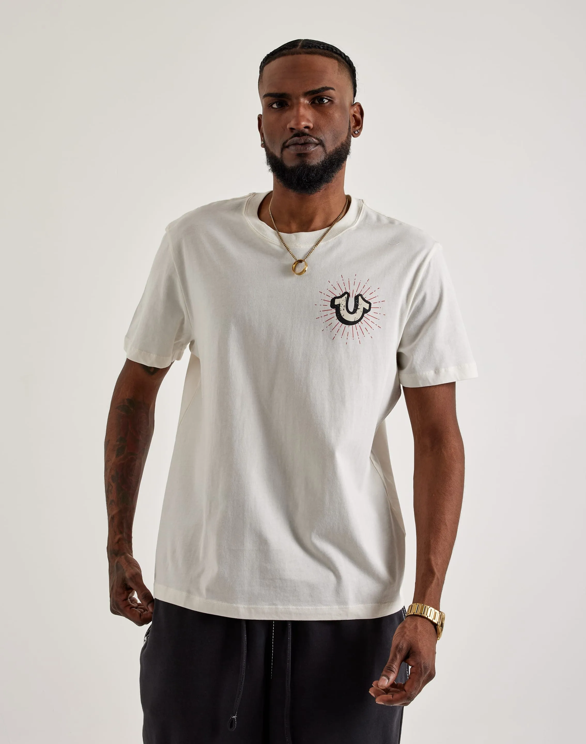 True Religion Shining Crest Tee Digital Glow