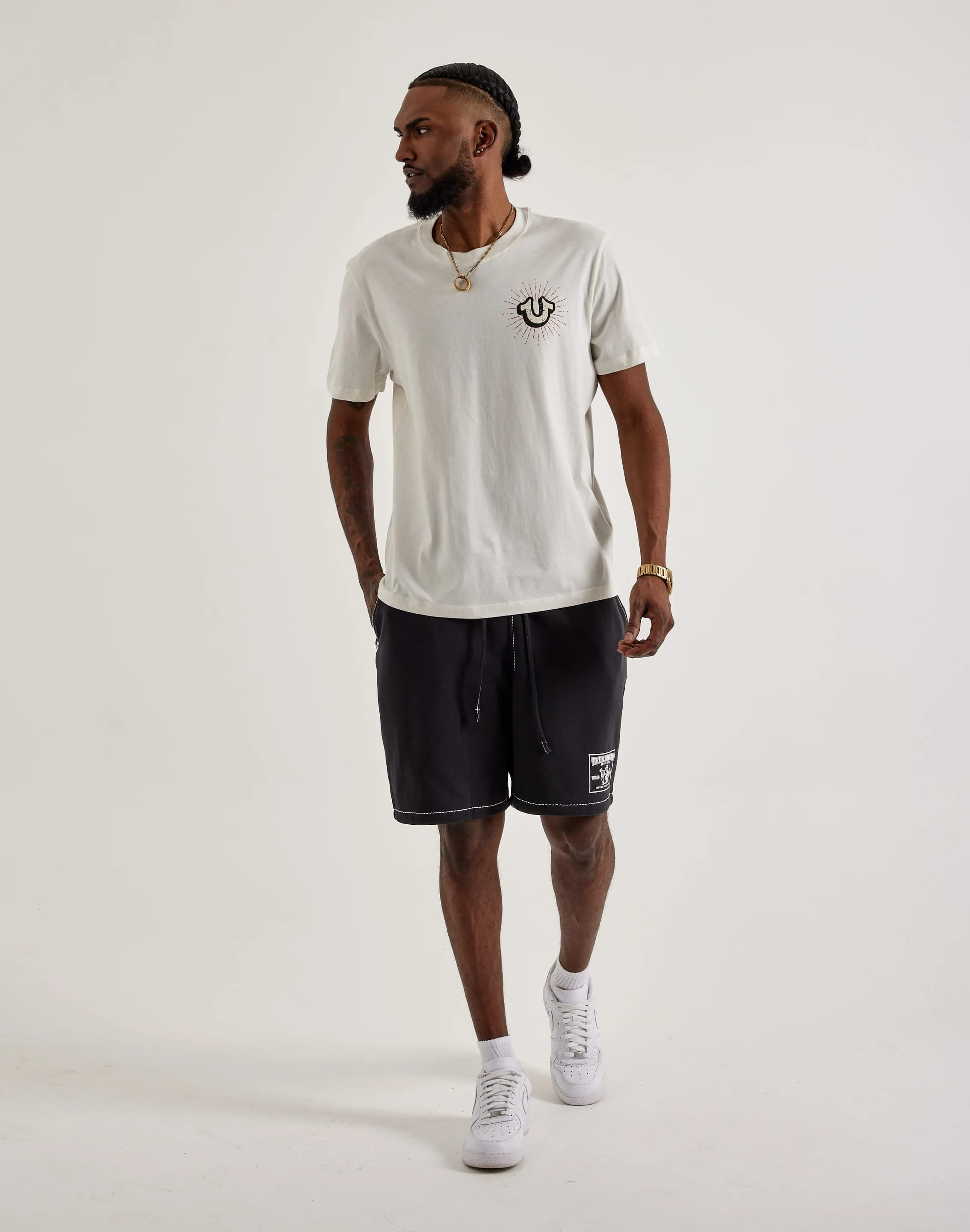 True Religion Shining Crest Tee AdjustableWaist