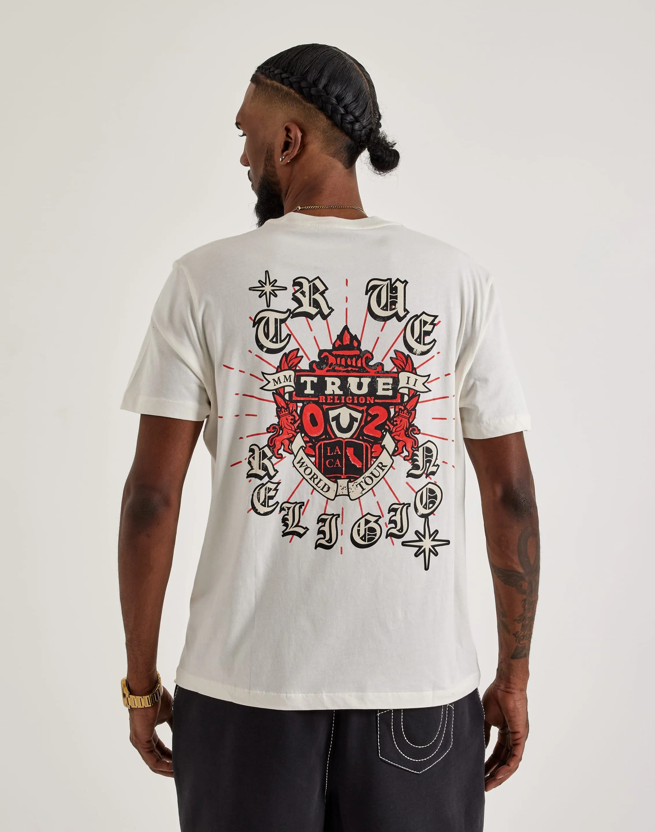 ReinforcedHems True Religion Shining Crest Tee