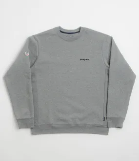 Patagonia Fitz Roy Icon Uprisal Crewneck Sweatshirt - Gravel Heather chain accents