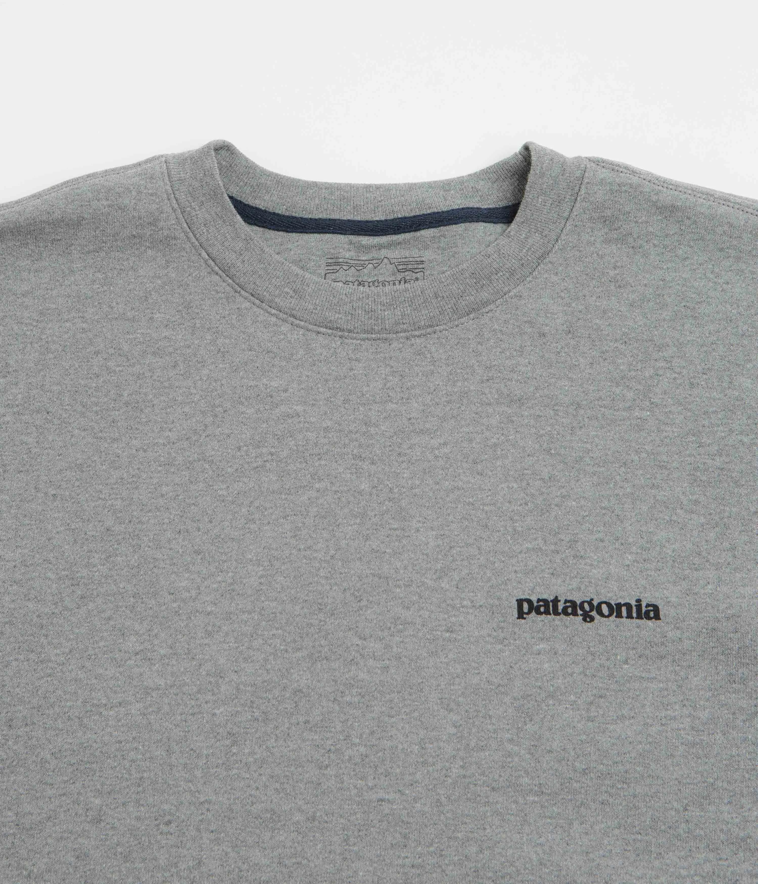 Patagonia Fitz Roy Icon Uprisal Crewneck Sweatshirt - Gravel Heather solo wear Simple Style