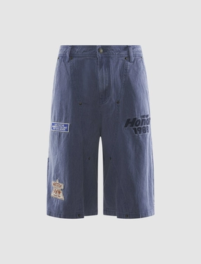 Wrinkle Resistant ReflectiveAccentDetails TWILL CARPENTER SHORT