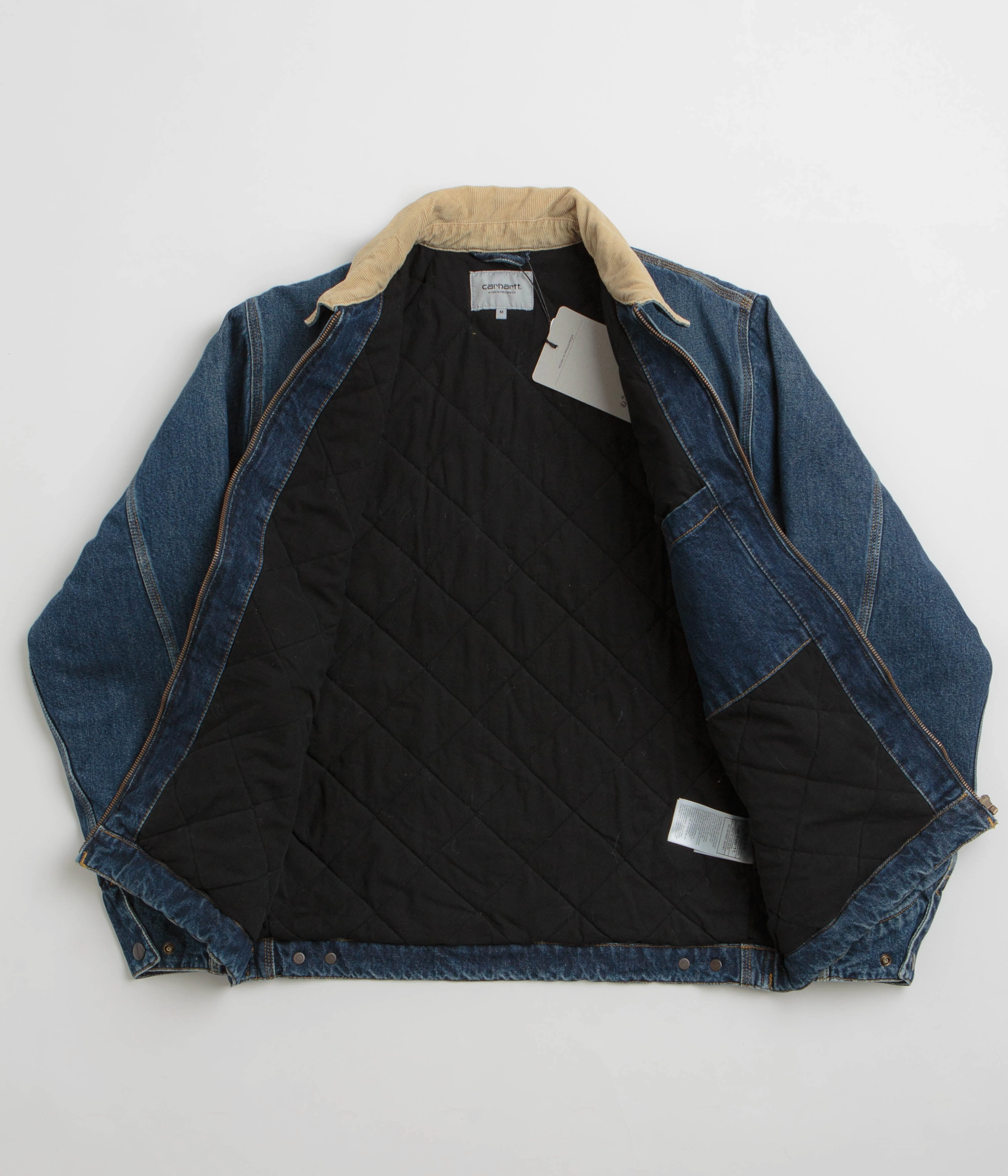 Carhartt OG Detroit Jacket - Blue / Dusty Hamilton Brown Ultra Thin Insulation