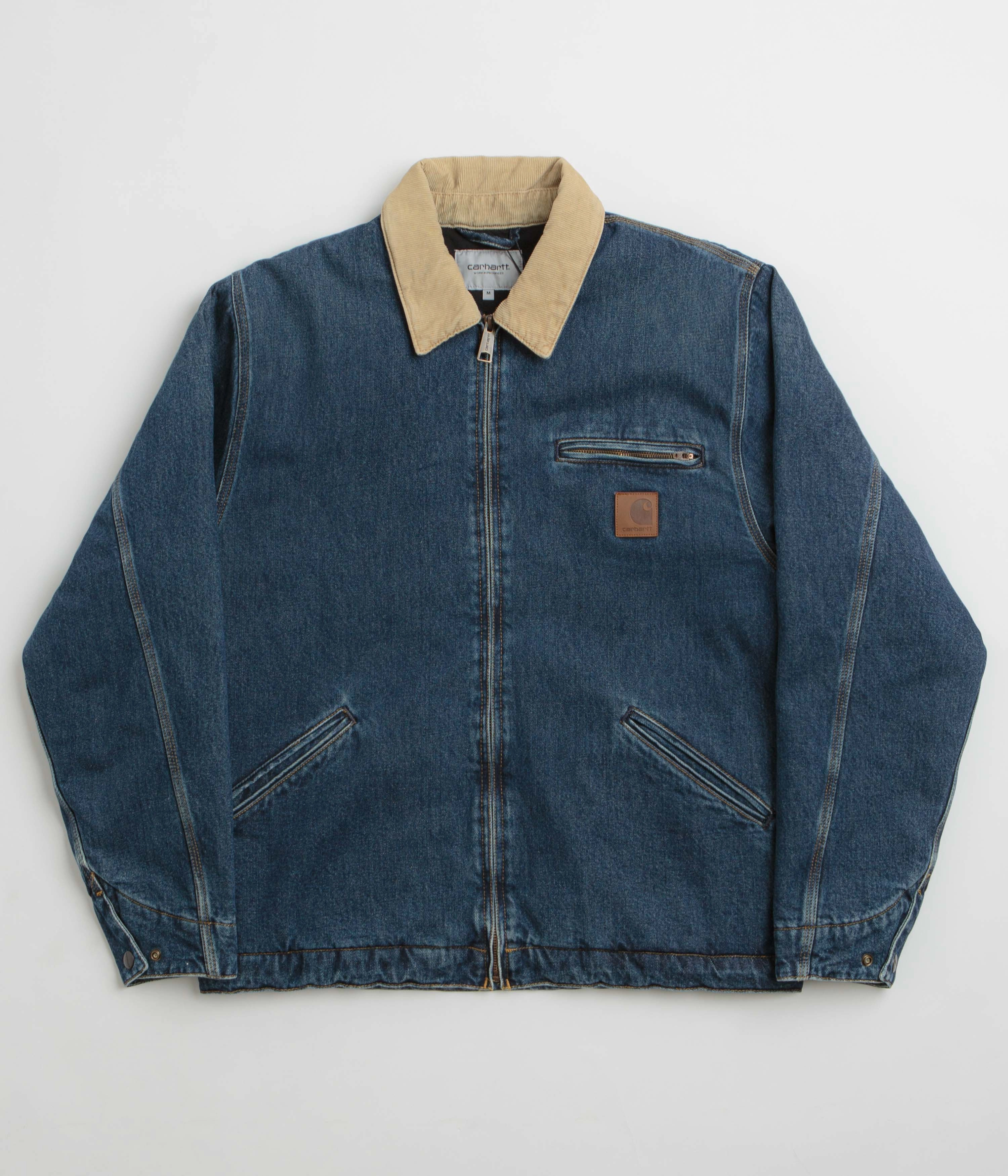 Carhartt OG Detroit Jacket - Blue / Dusty Hamilton Brown Impact Absorbing Padding